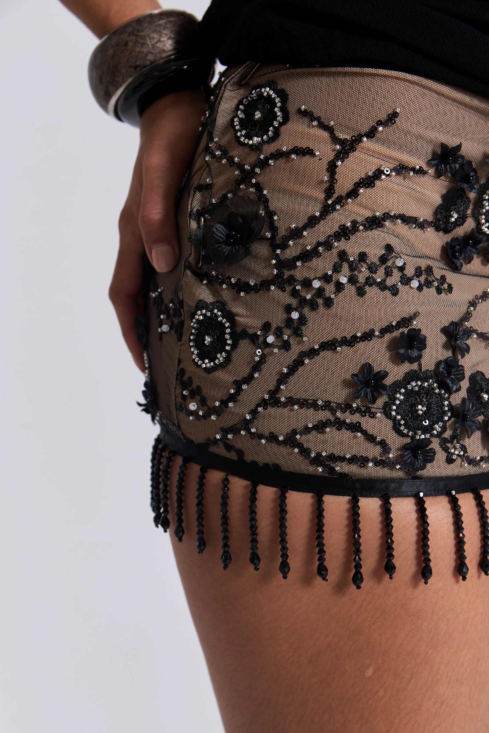 Ellora Embellished Mini Skirt