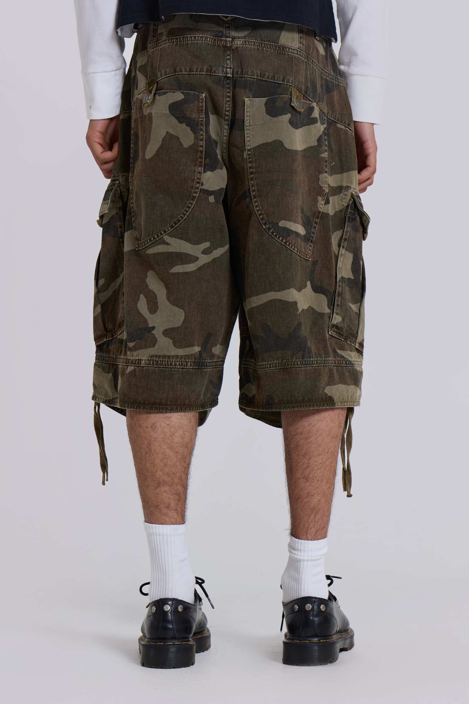 Shop Cadet Camo Baggy Shorts Jaded London Clothing