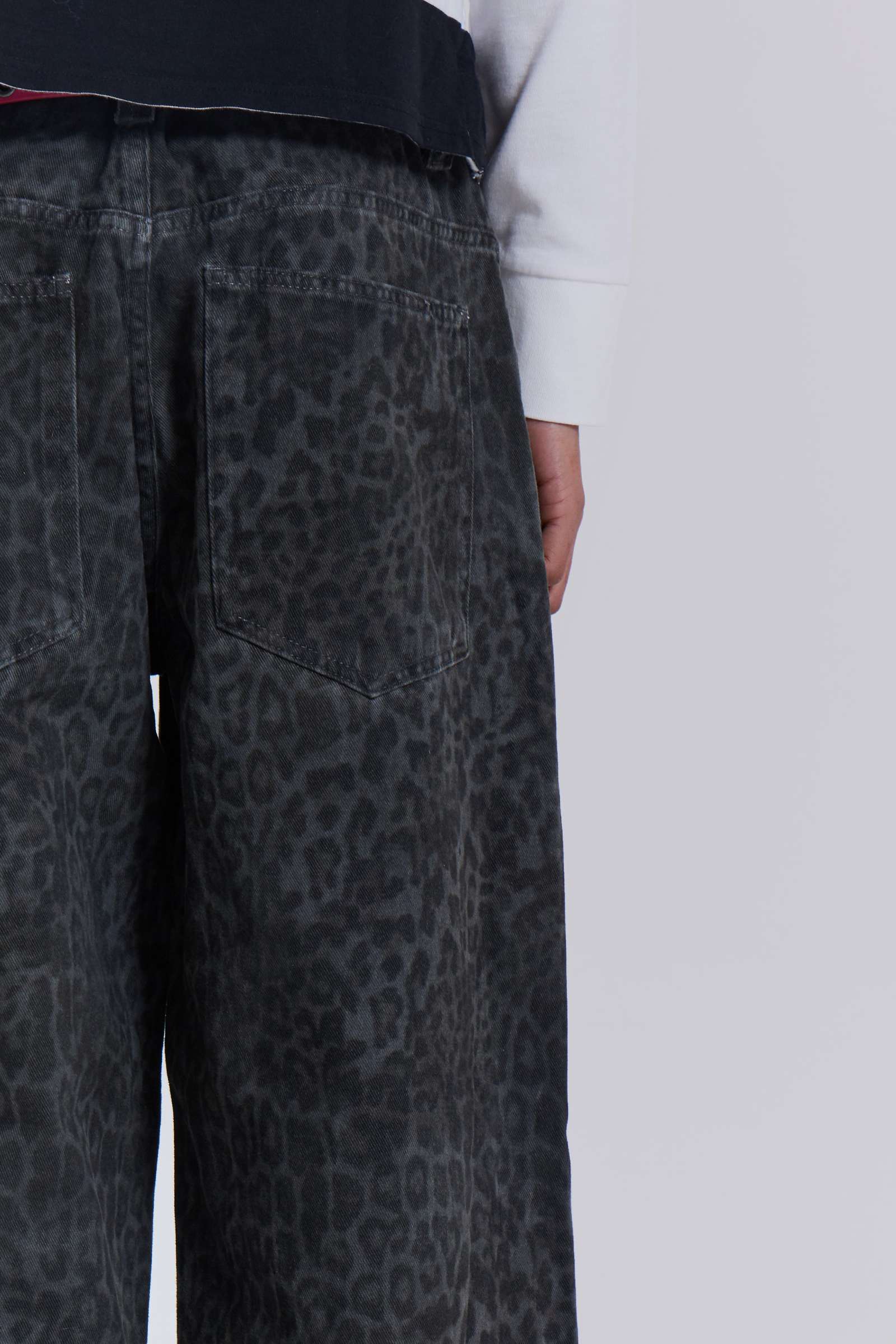 Charcoal Leopard Fade Colossus Jeans