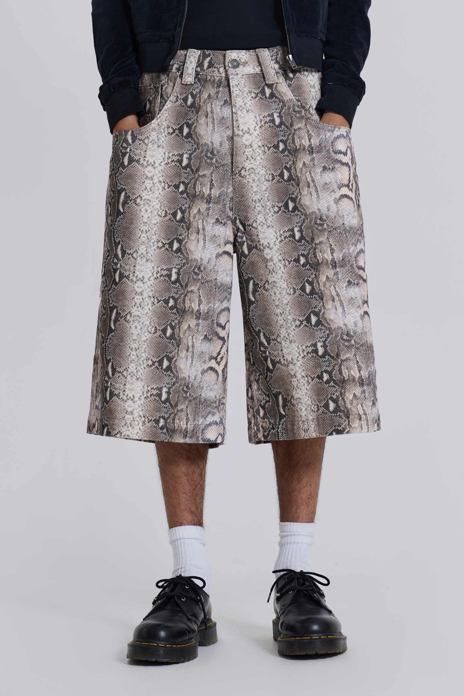 Boa Snake Print Colossus Jorts
