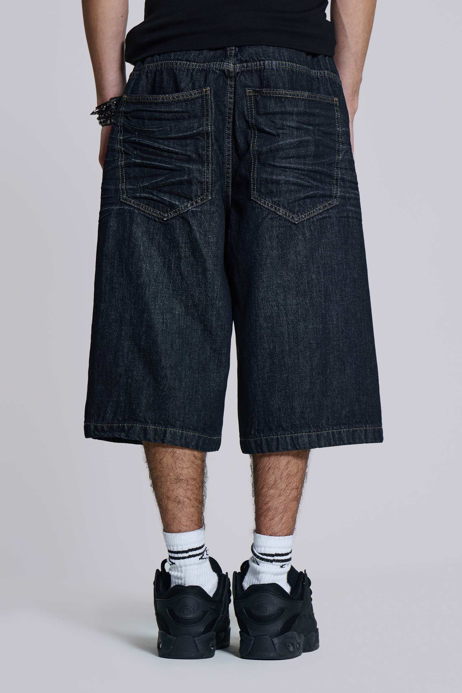 Creased Indigo Colossus Jorts