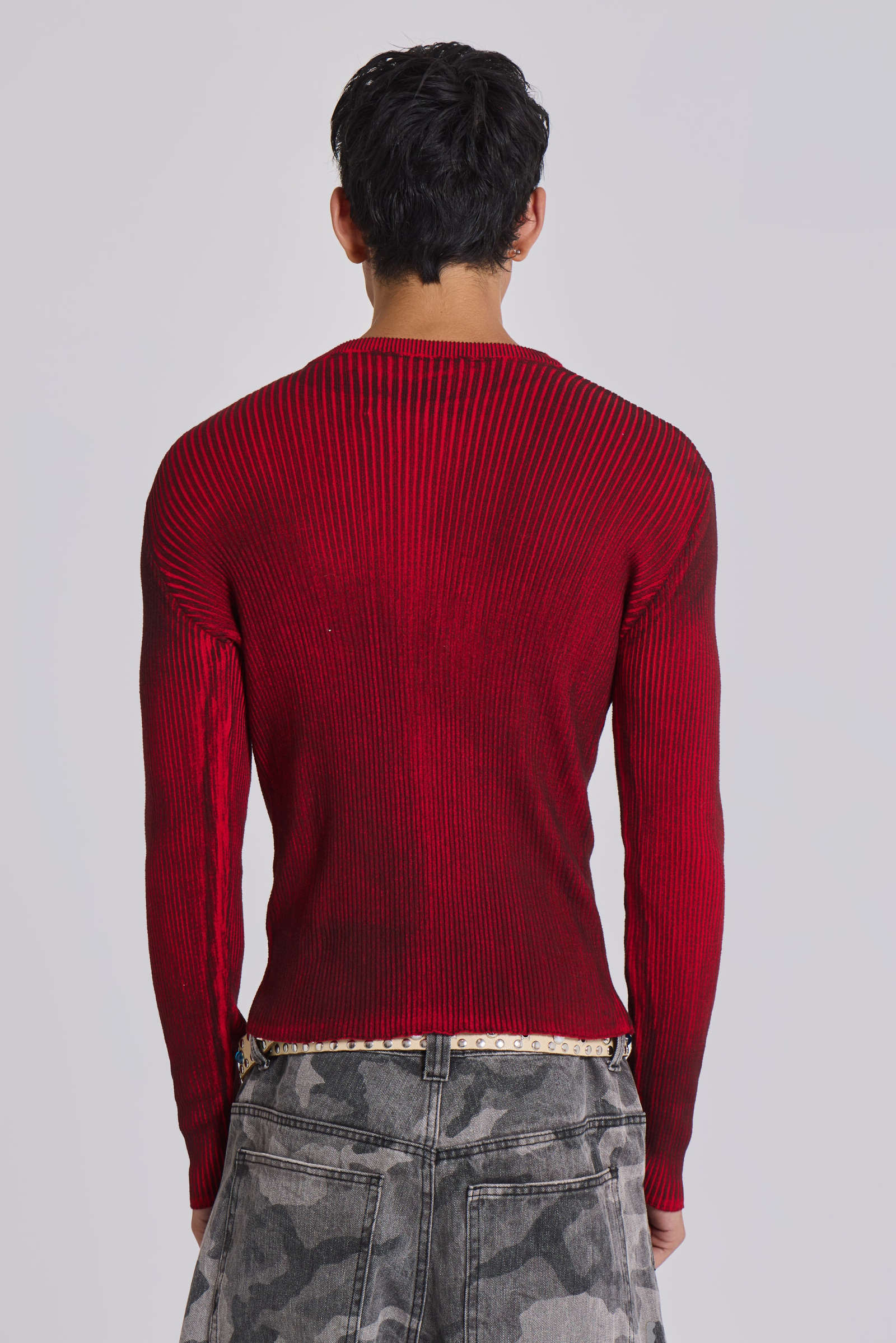 Shop Red Scrape Knit | Jaded London | Clothing