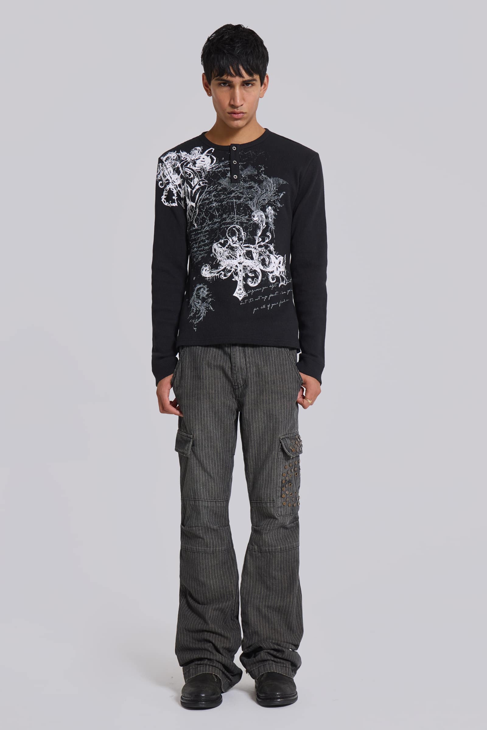 Kita Bootcut Pinstripe Cargo Pants