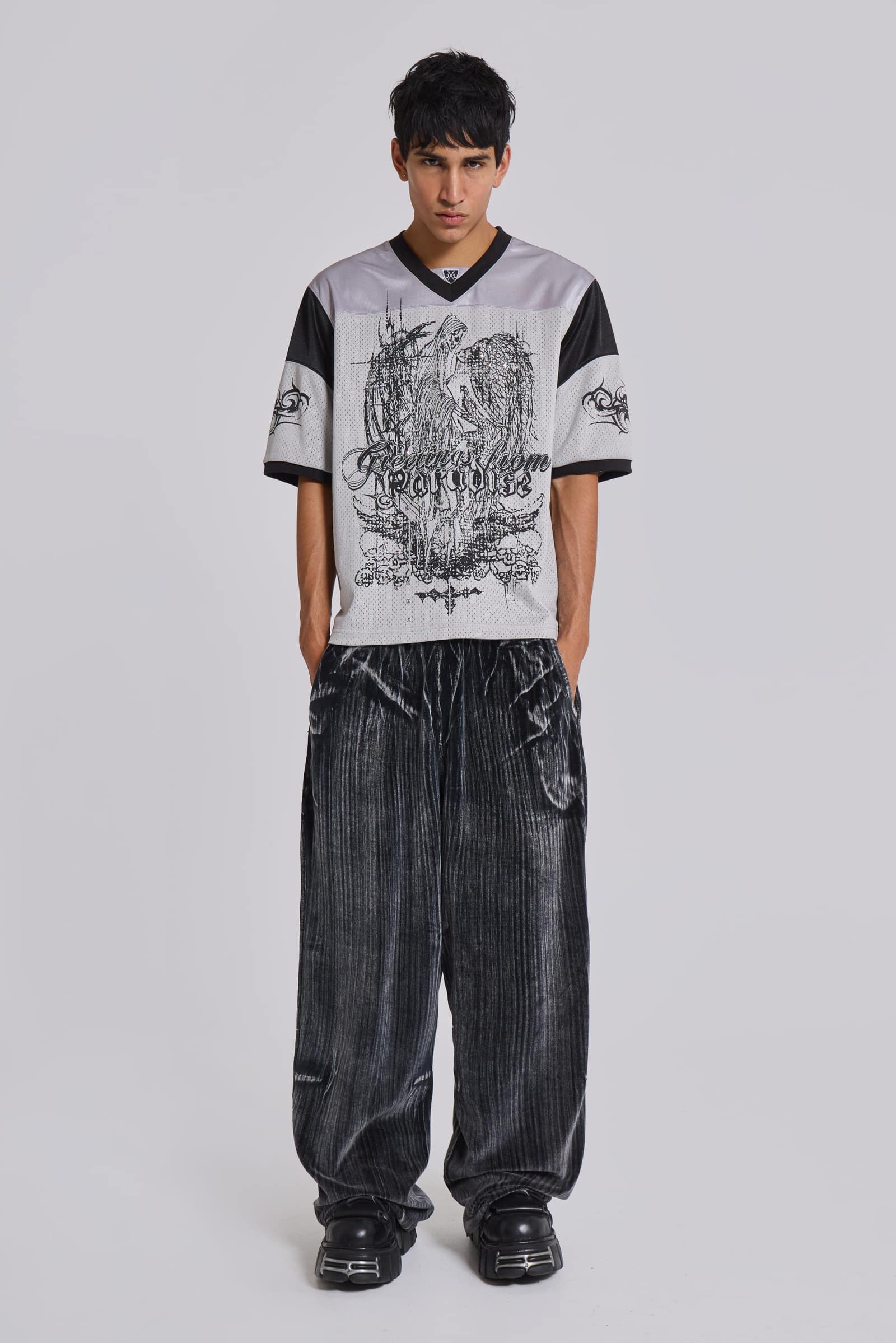 Crease Velour Baggy Monster Joggers