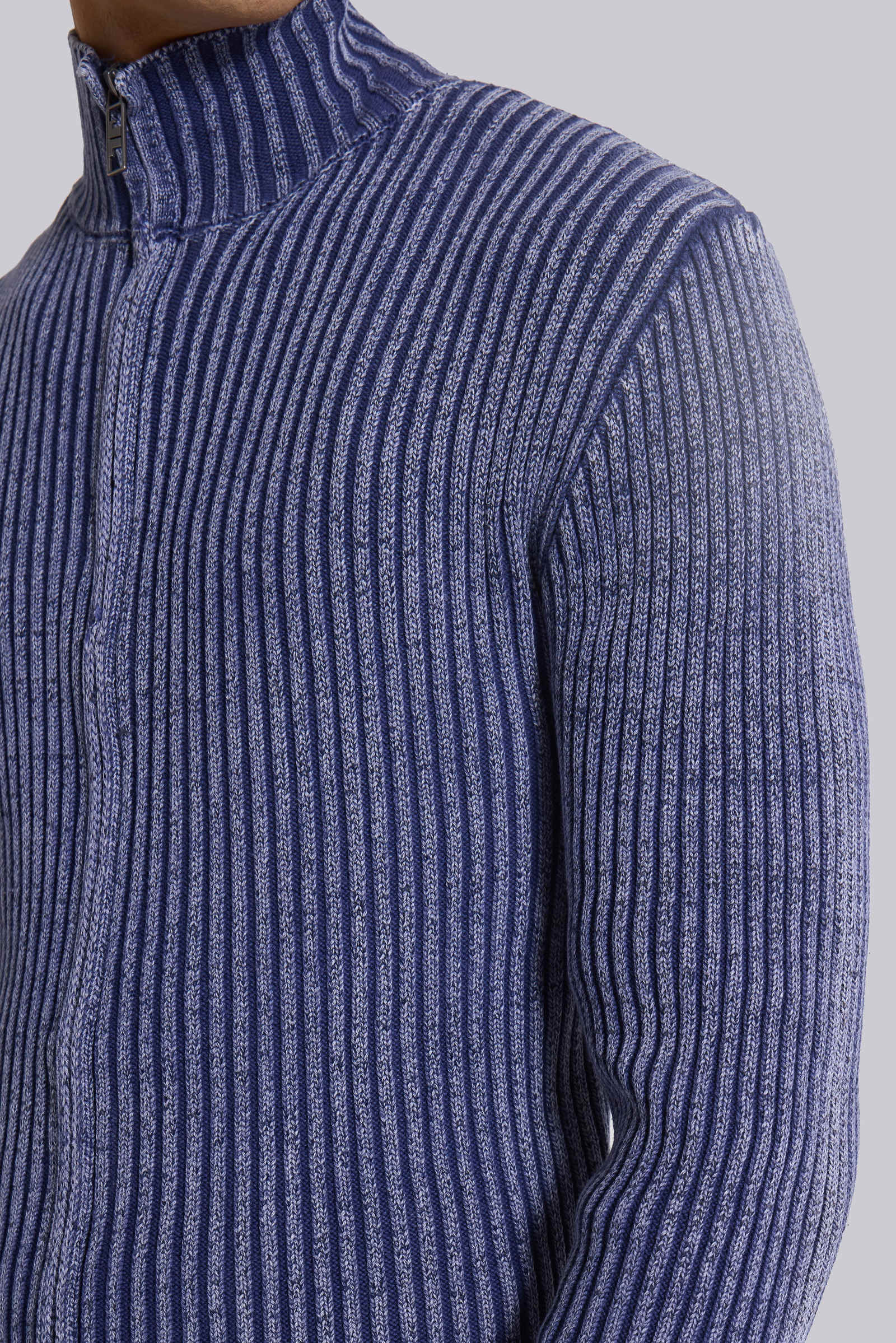 Shop Blue Lucid Knit Track Top Jaded London Clothing