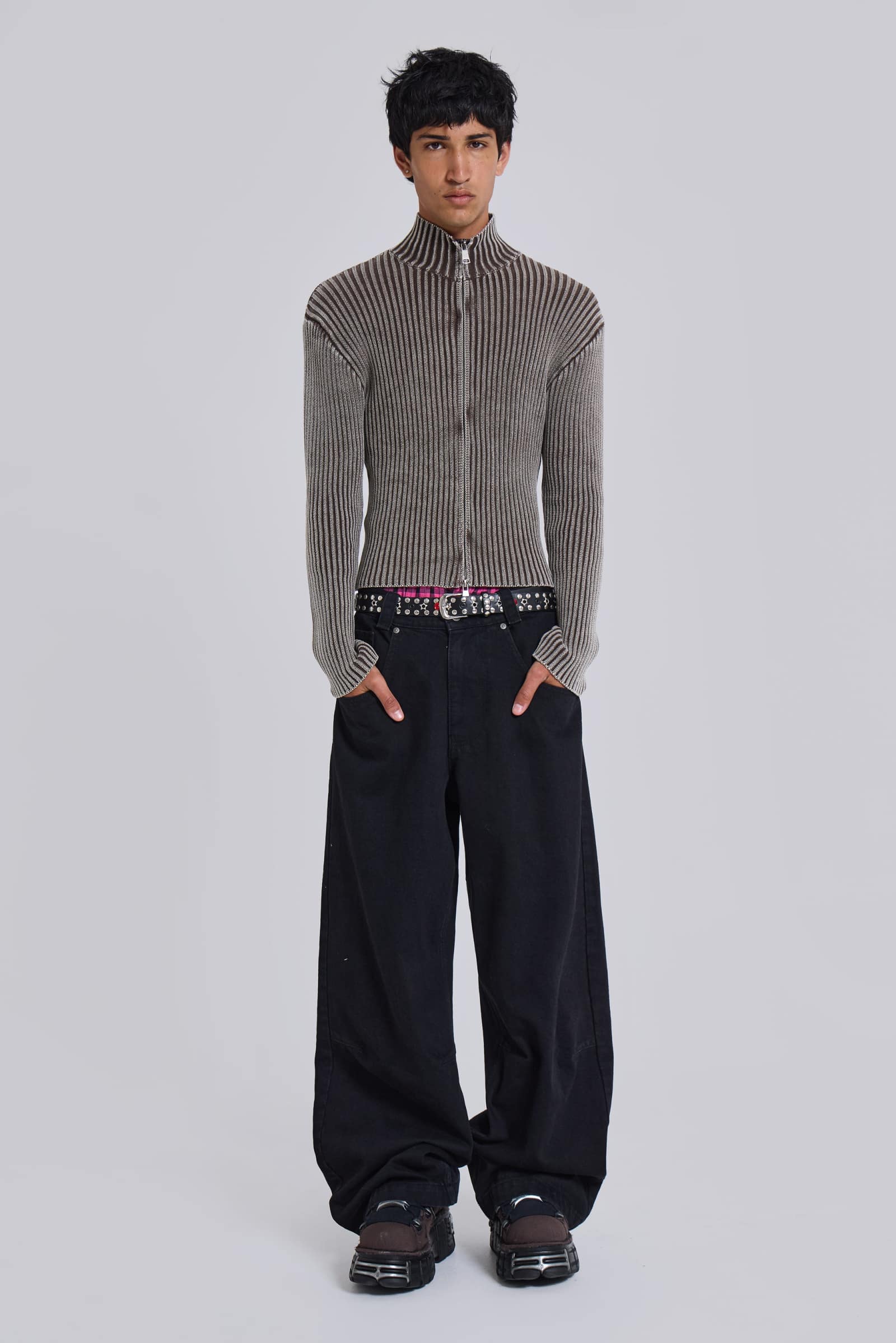Solid Black Low Rise Colossus Jeans