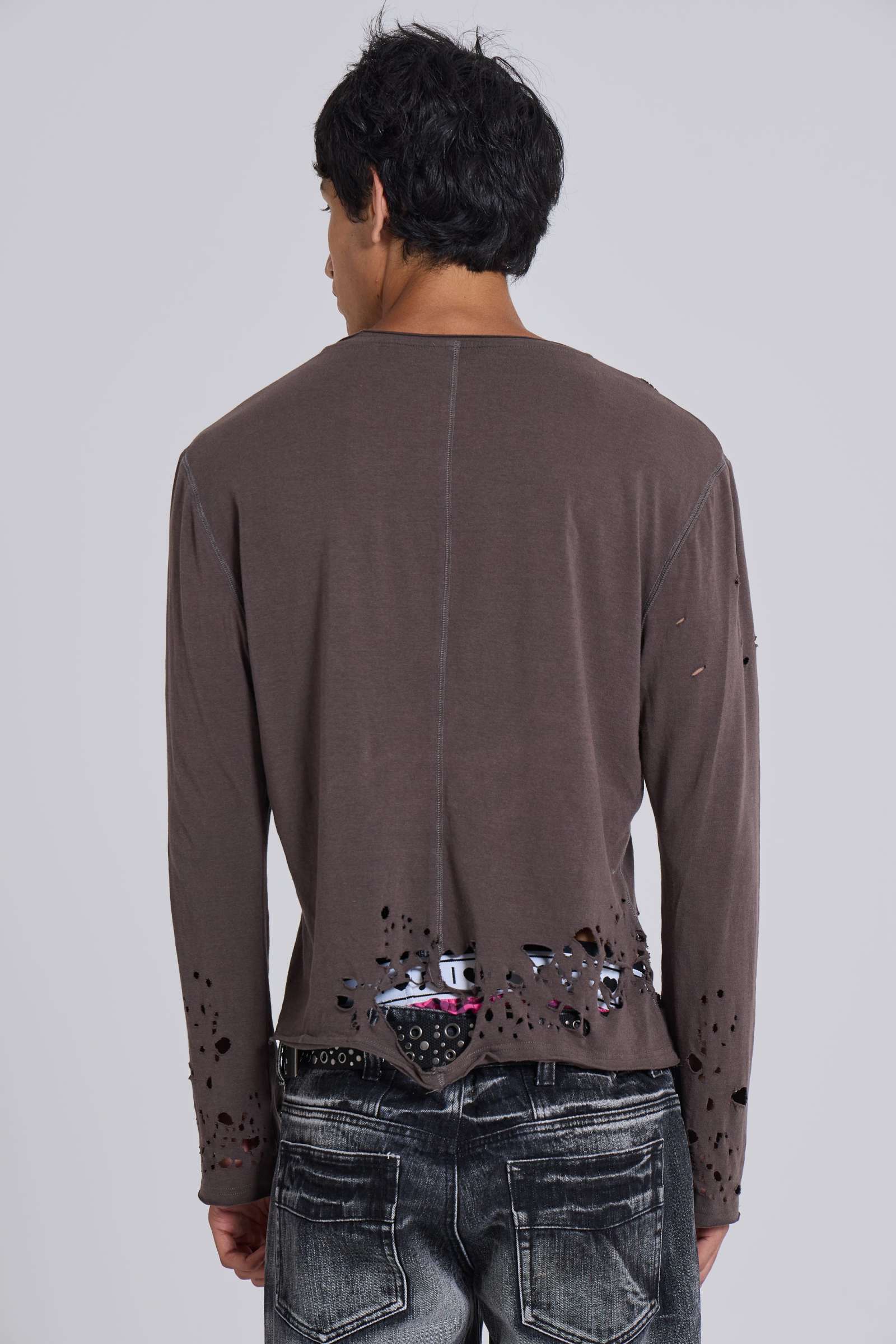 Mauve Bitten Long Sleeve Top