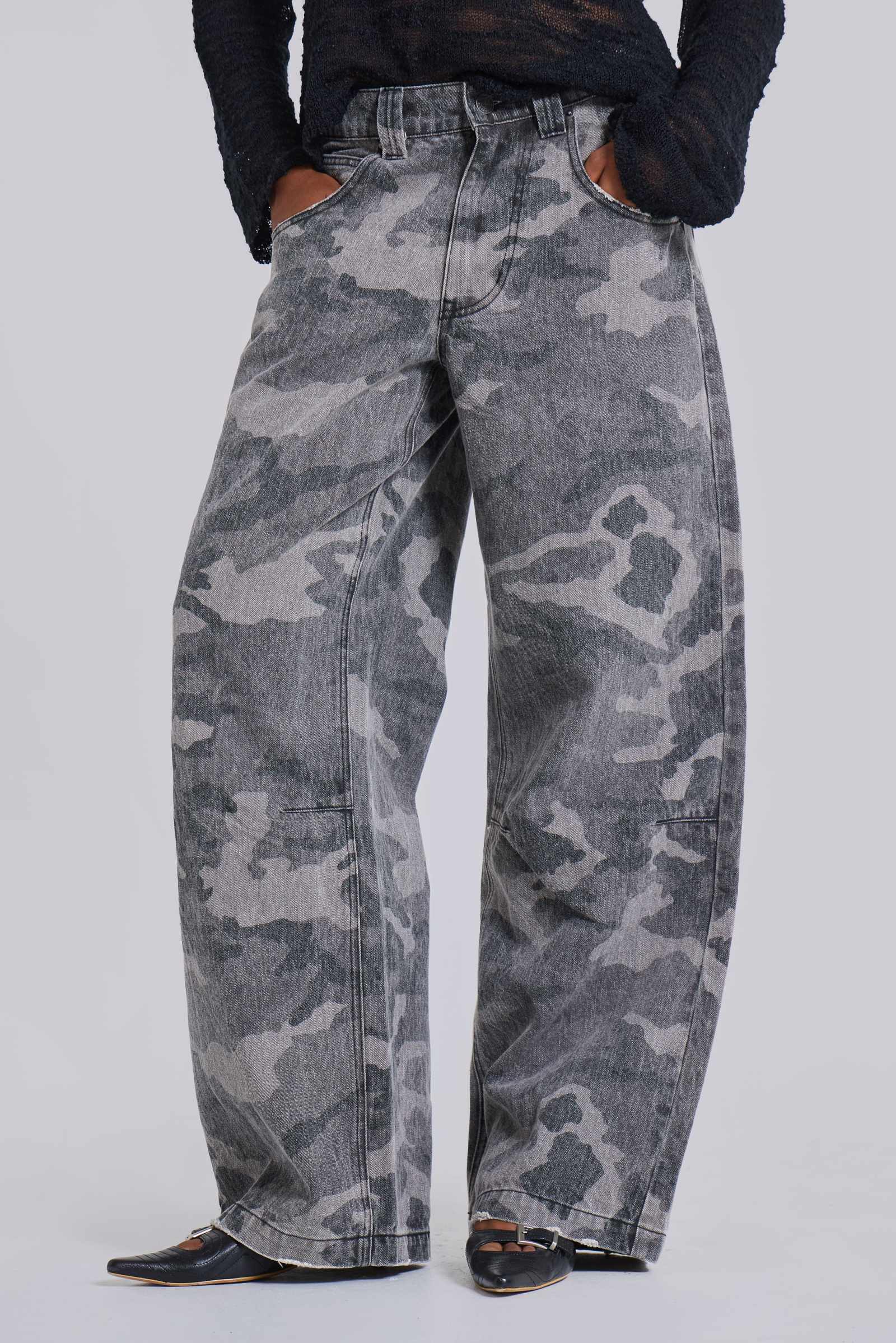 Camo Fade Colossus Jeans Womens Jaded London - Main Image
