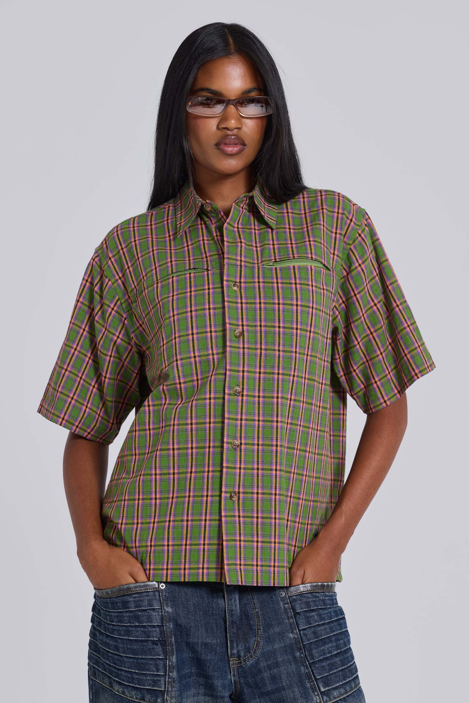 ★JADED LONDON UK★ Wasted Check Shirt Shop Check Shirt with Skull Print | Jaded London | Clothing