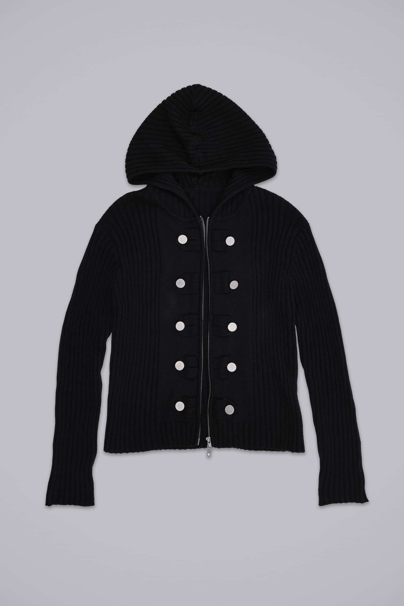 Hooded Military Knit Jumper