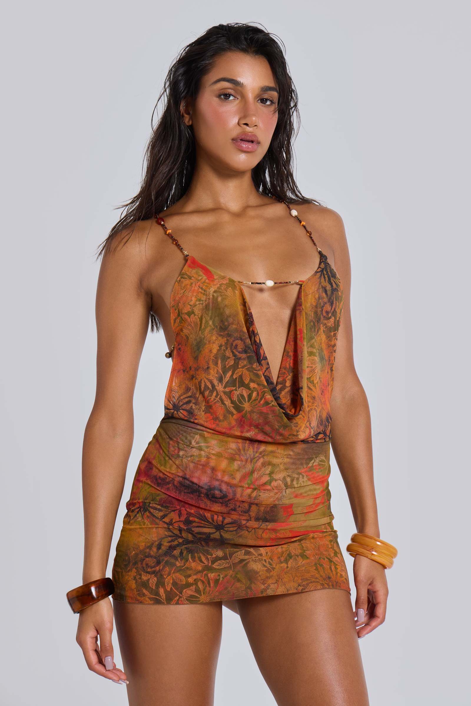 Hina Backless Mini Dress With Beaded Trims | Jaded London | Lucia Hina Backless Mini Dress With Beaded Trims | Jaded London | Lucia