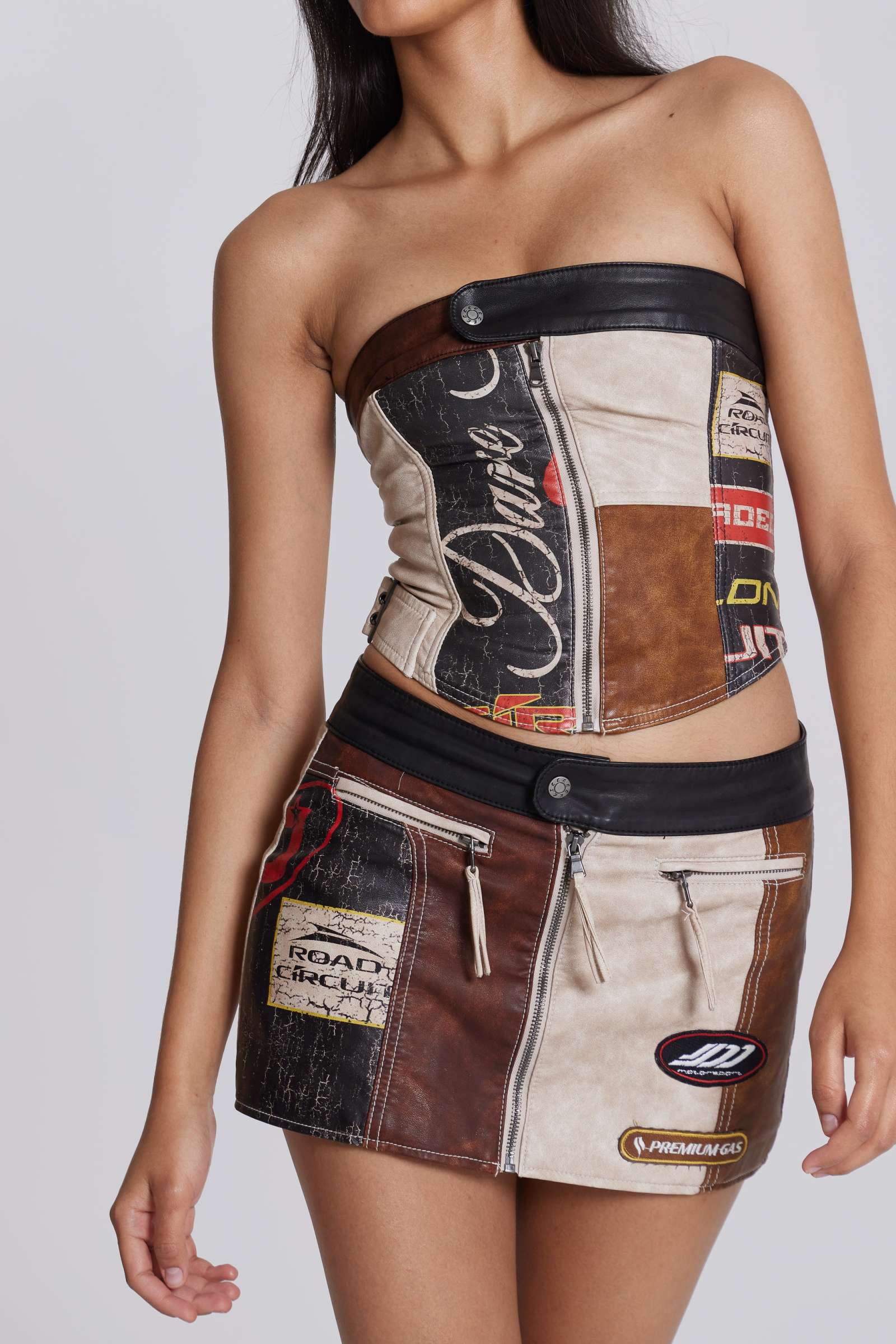 Daytona Vegan Leather Corset Top