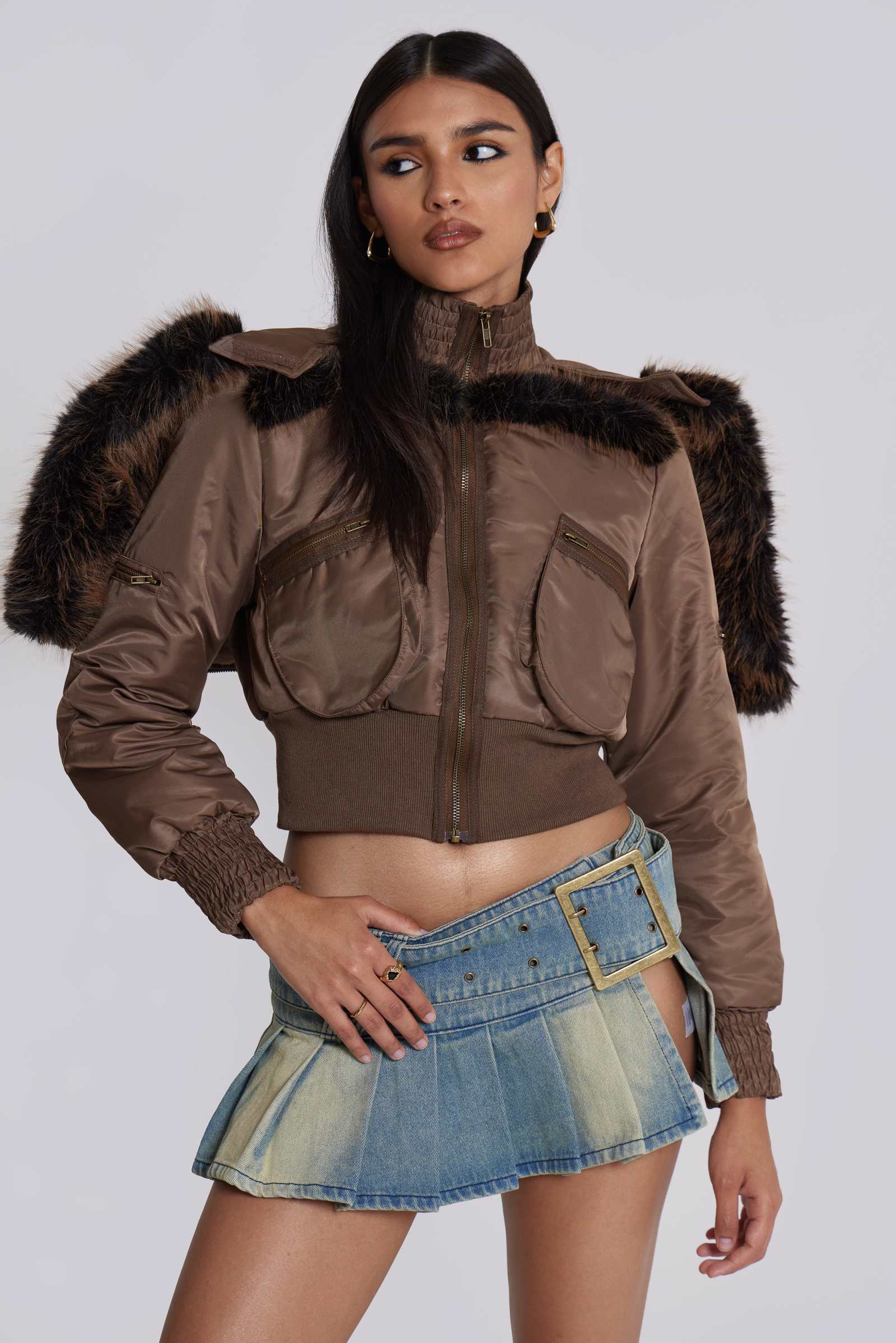 Ludlow Denim Mini Skirt