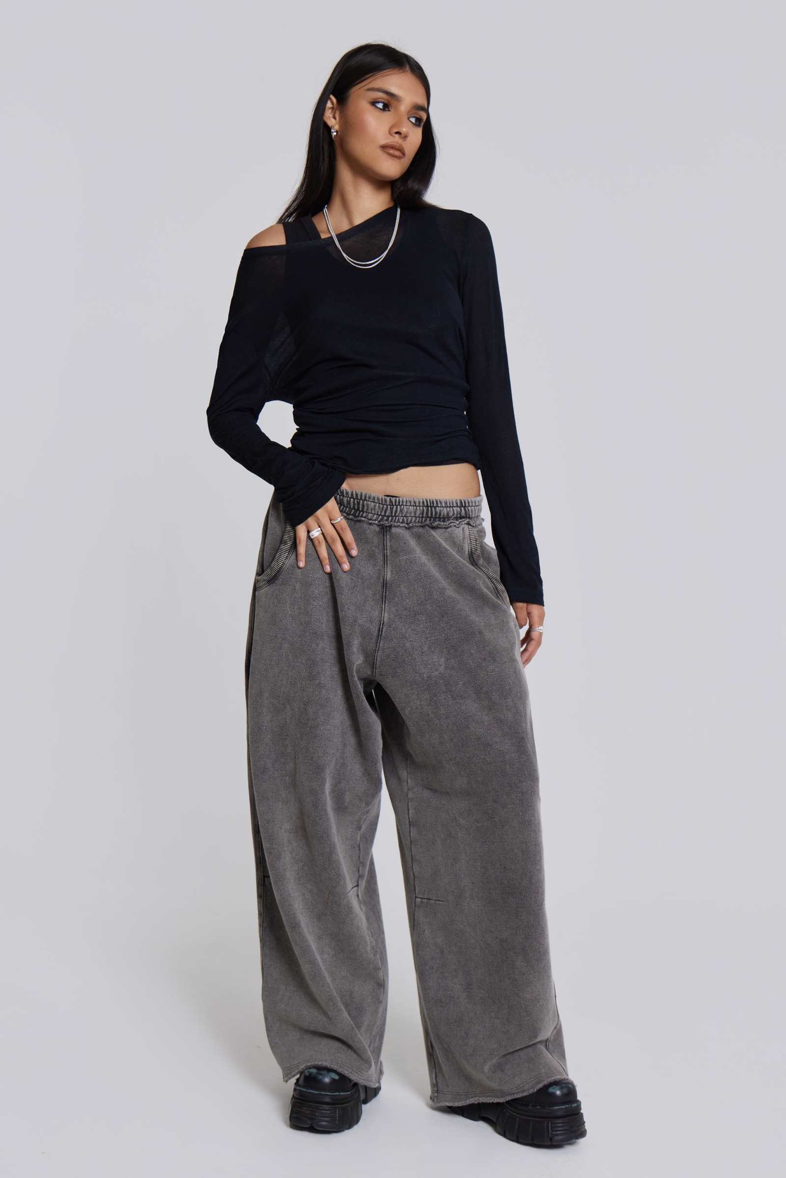 Chrome Wash Baggy Monster Joggers