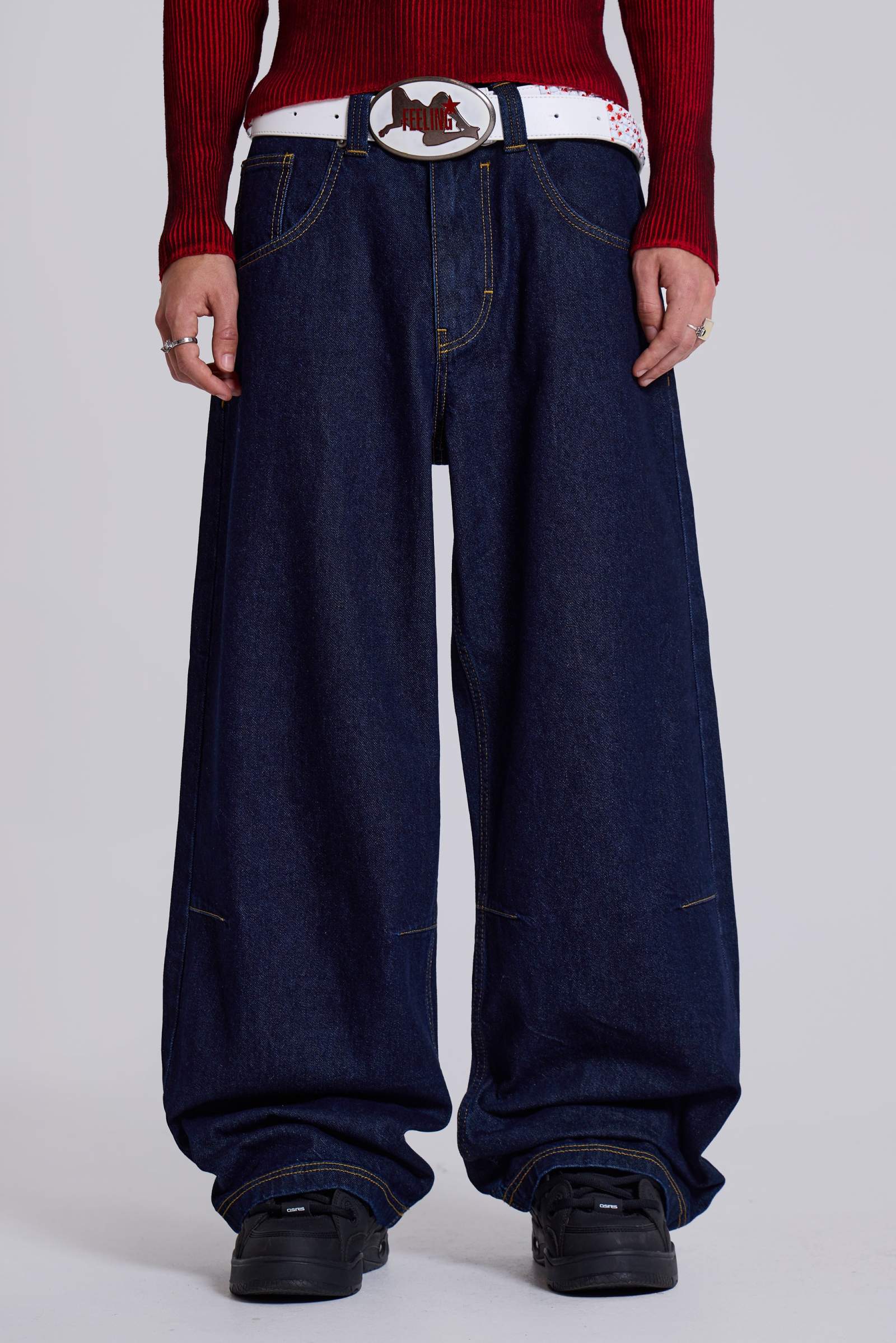 Indigo Low Rise Colossus Baggy Jeans