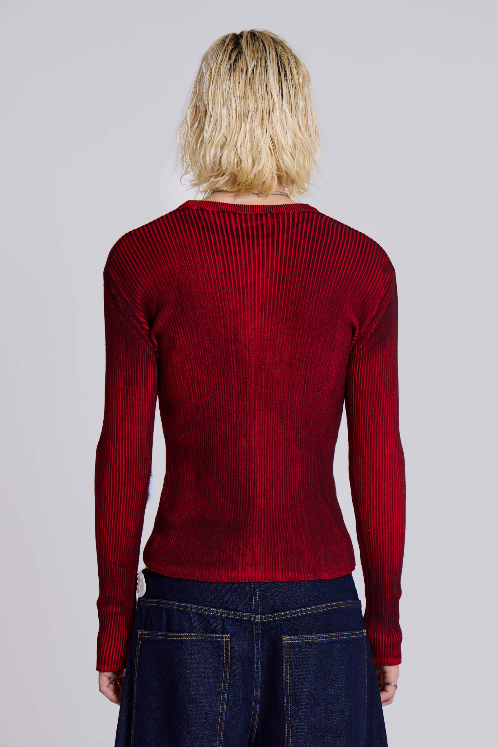 Jaded London Ribcage Knit Jumper ニット　ロンT Black Ribcage Knit Jumper | Jaded Man