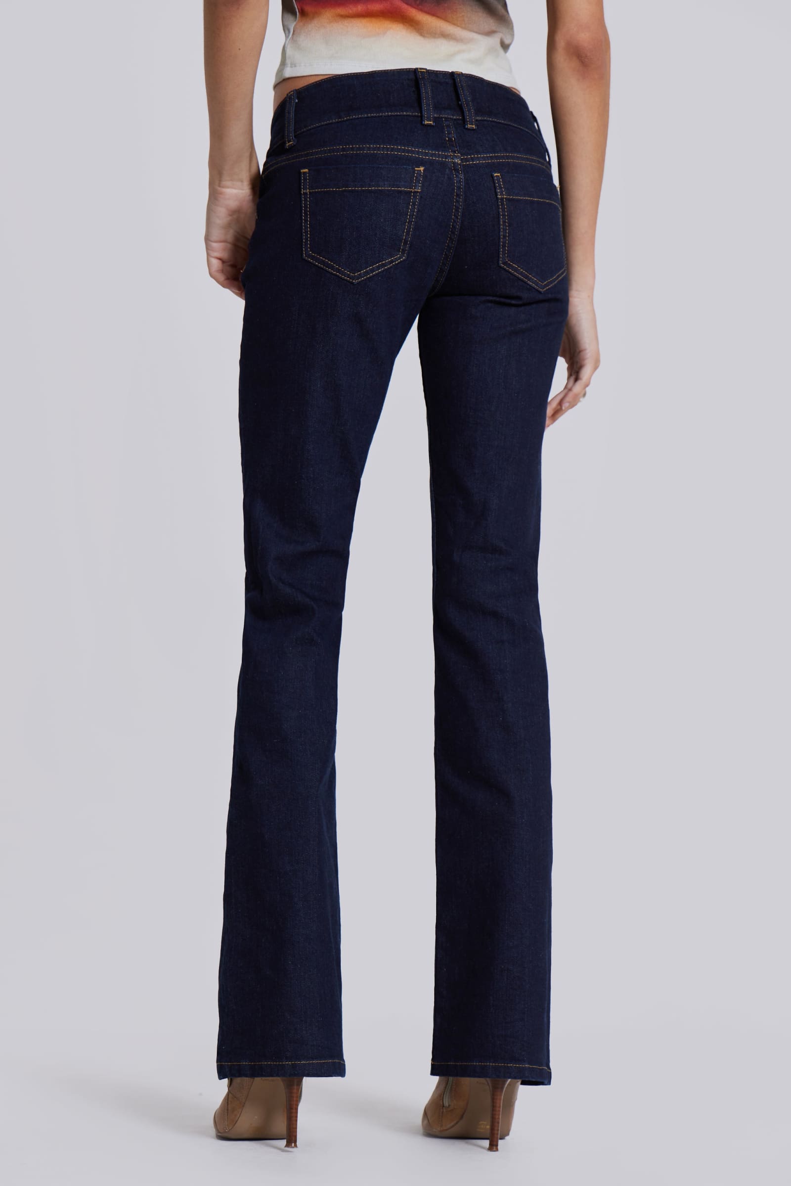 JADED LONDON Indigo ジーンズ W32 JADED LONDON】Creased Indigo XL Colossus コロッサス デニム