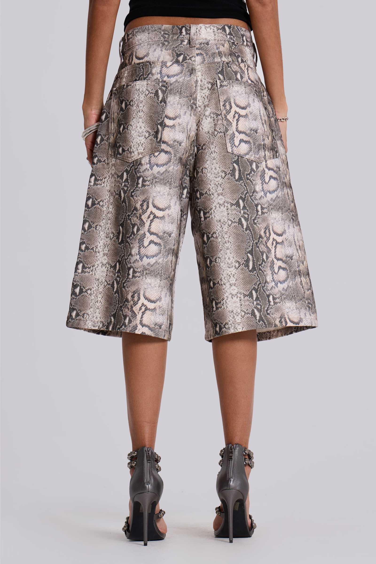 Boa Snake Print Colossus Jorts