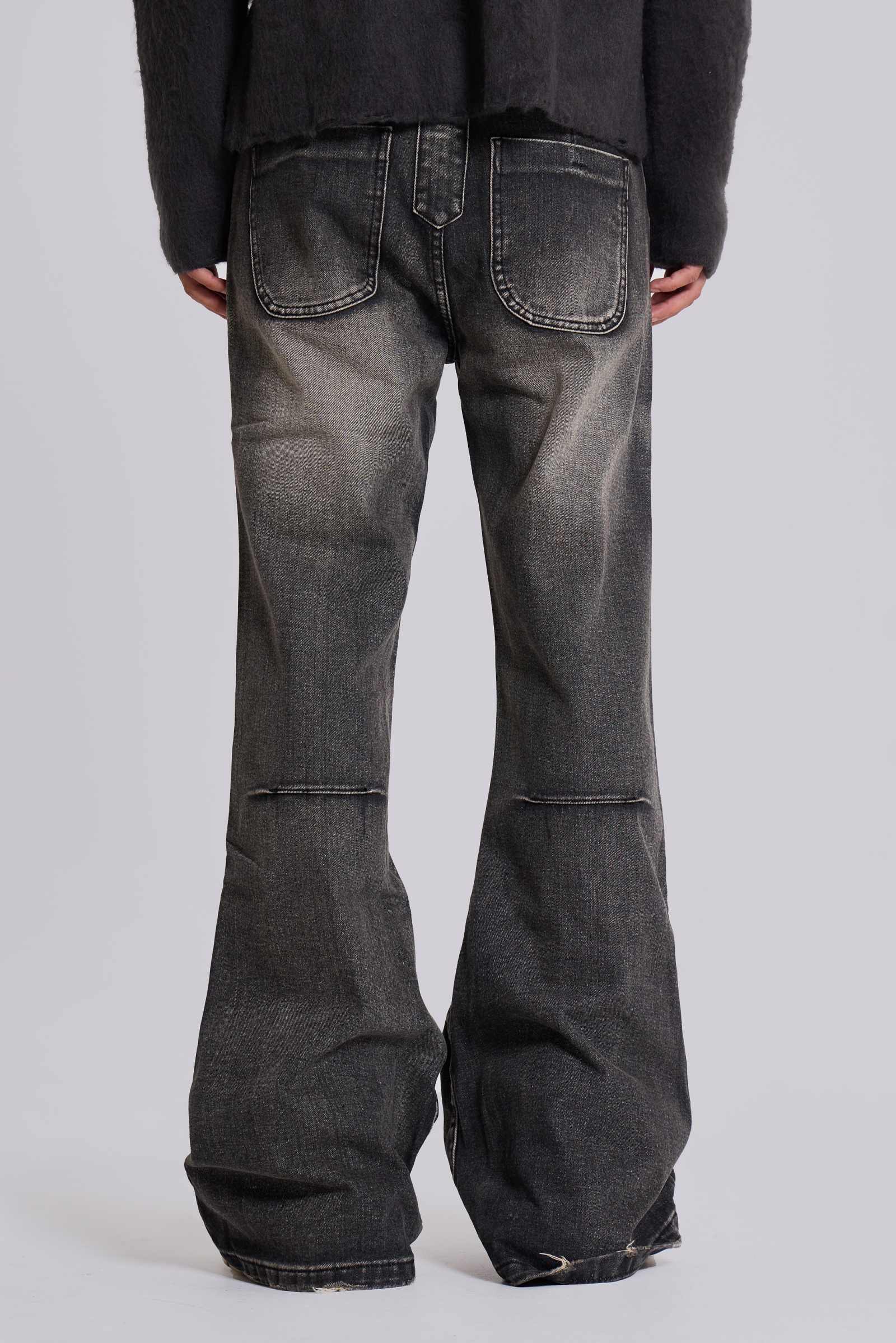 Washed Black Blaze Flared Jeans