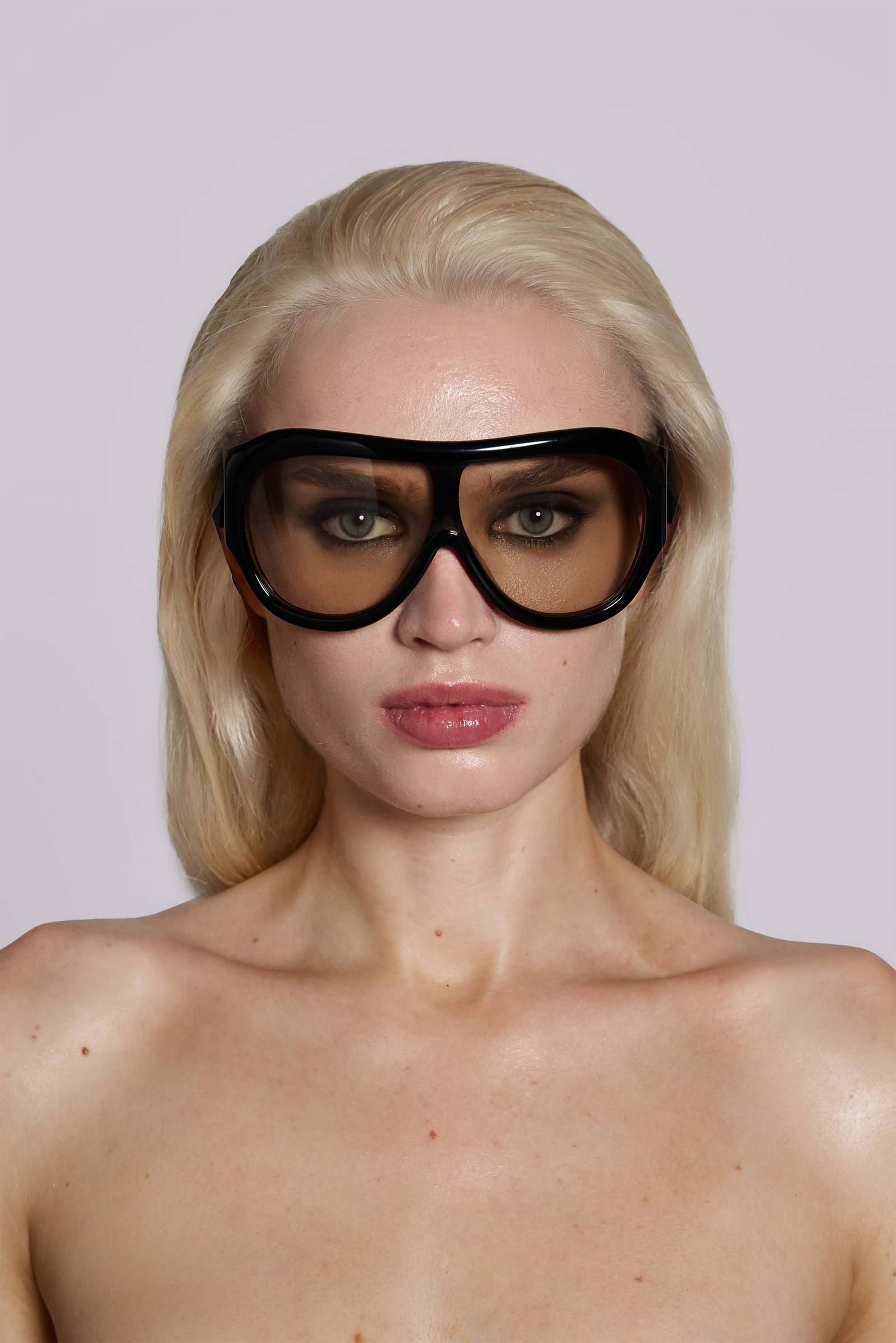 Noctra XL Stud Sunglasses in Amber
