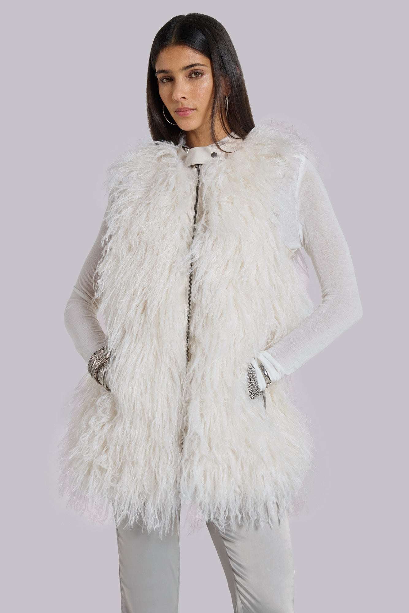 Tilia Faux Mongolian Fur Gilet