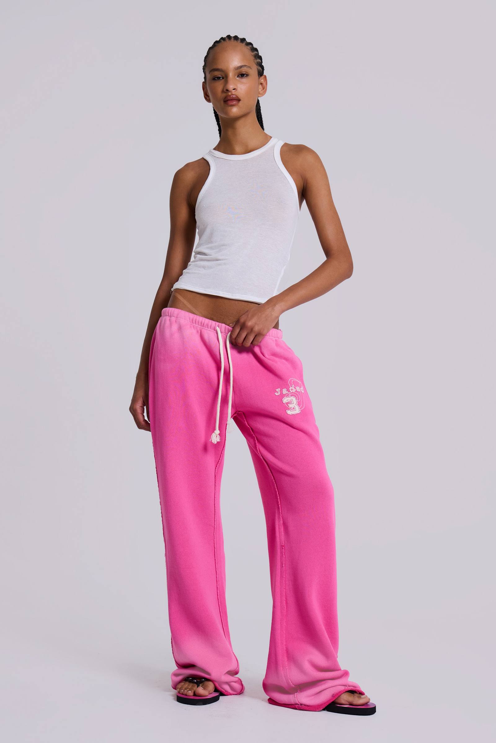Cleo Slouchy Bootcut Jogger in Pink