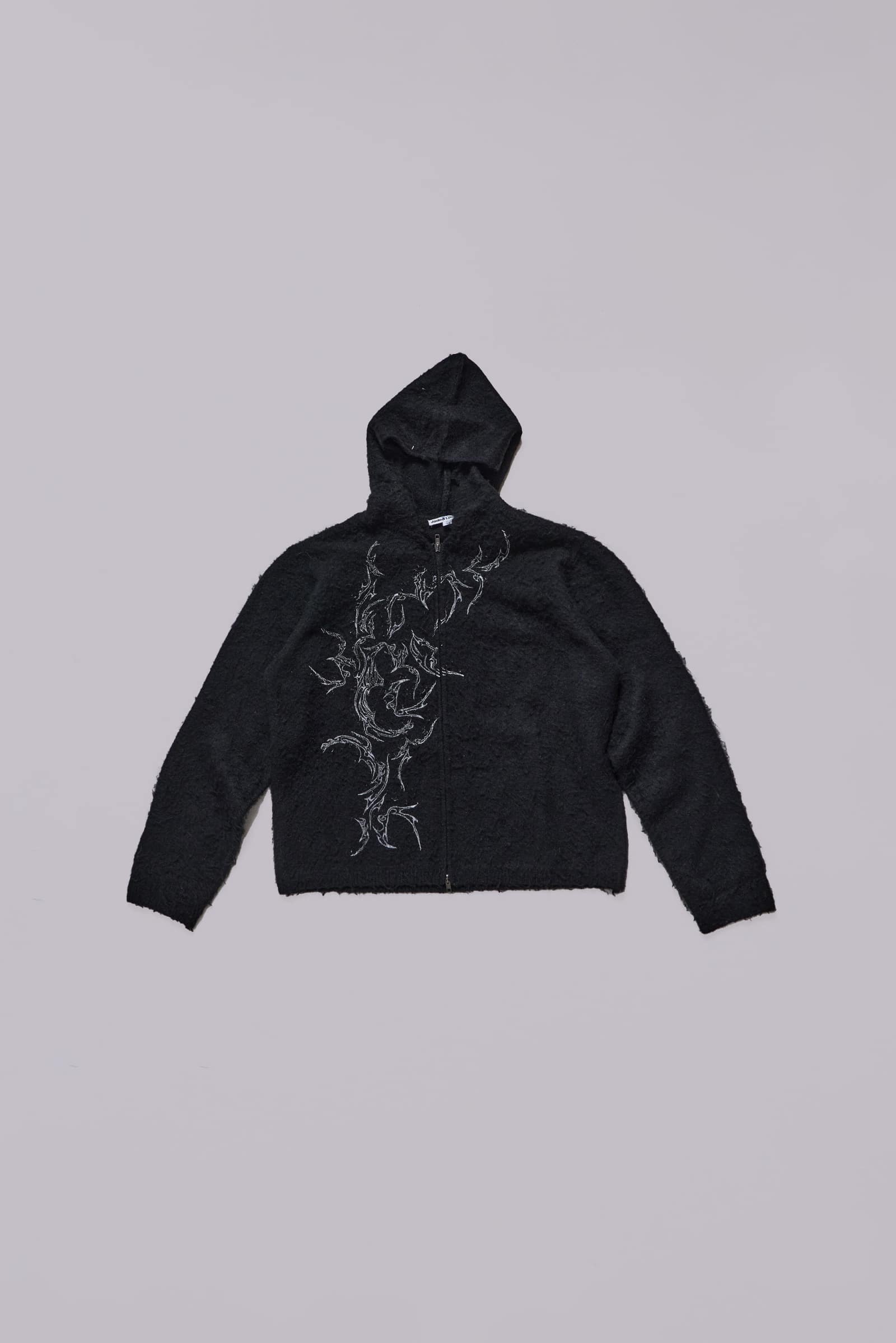 Scratch Mohair Zip-Up Hoodie