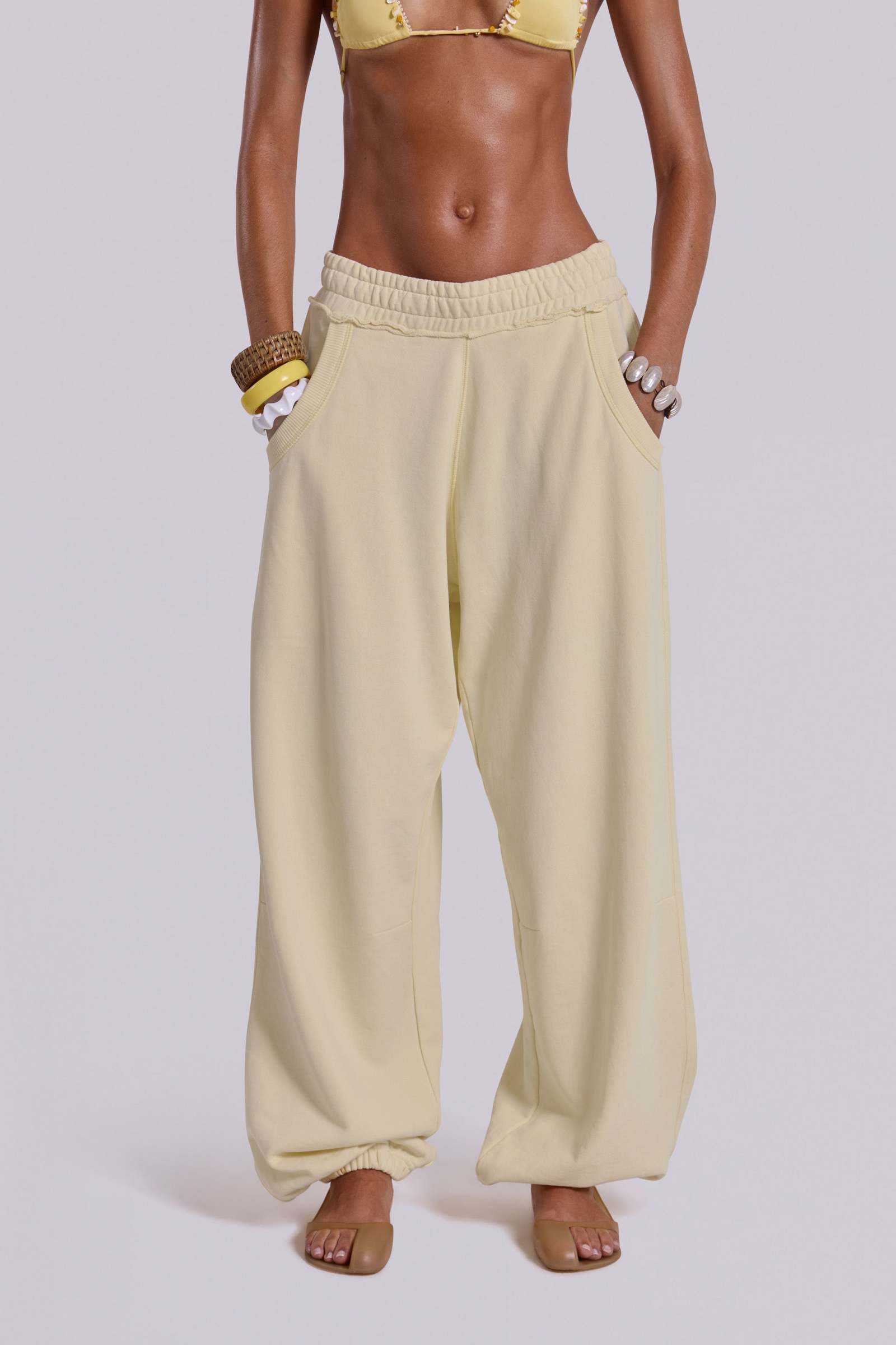 Custard Baggy Monster Joggers