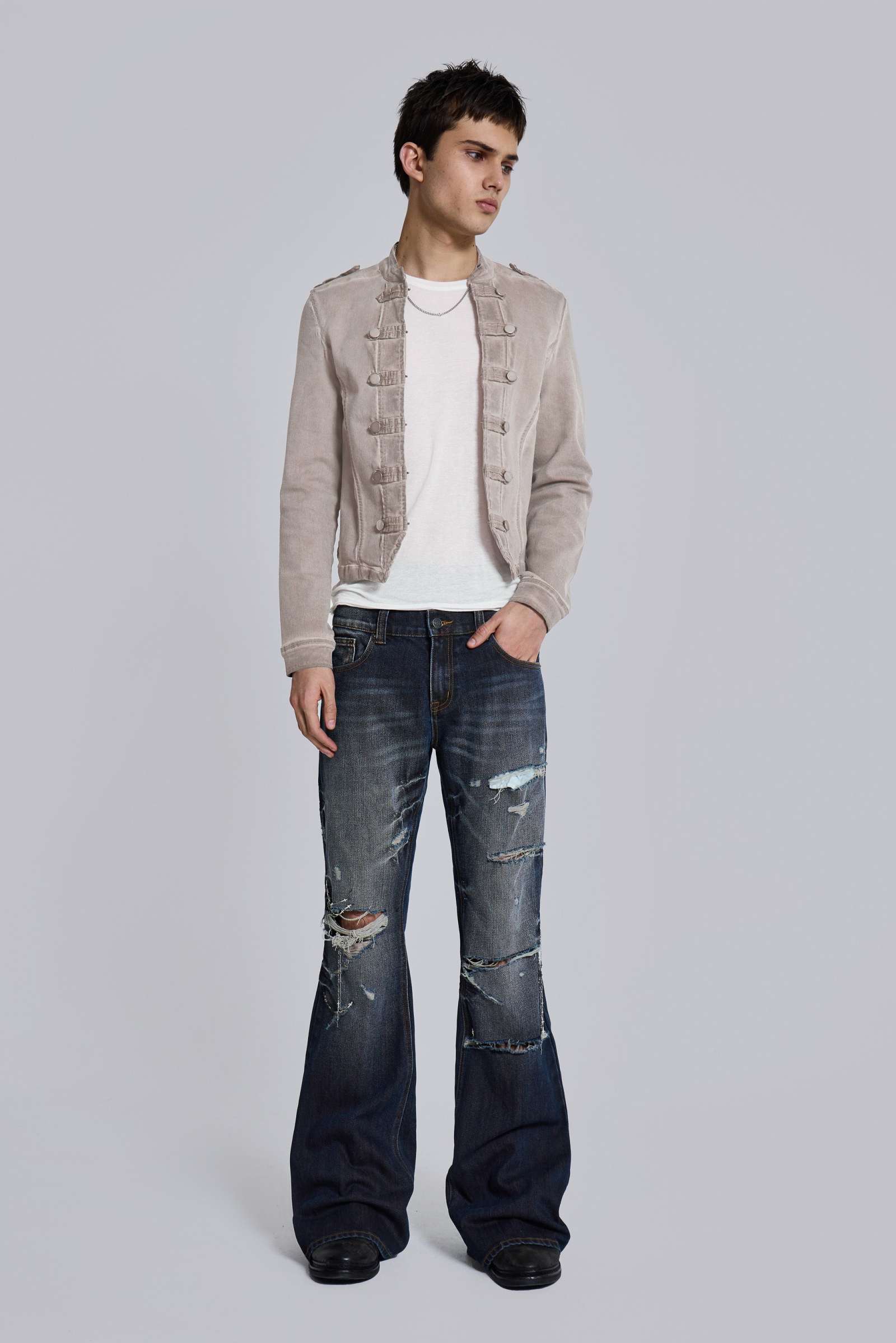 Rebel Military Jacket in Clay