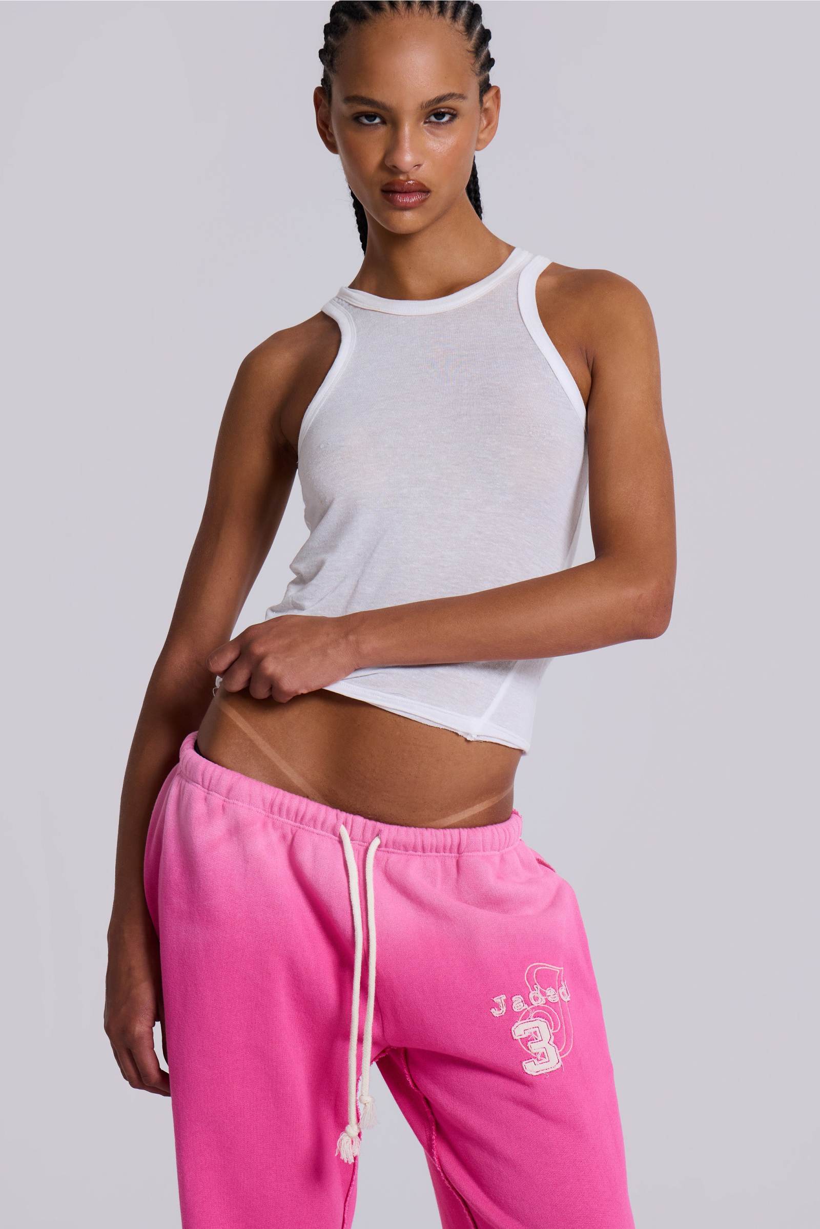 Cleo Slouchy Bootcut Jogger in Pink