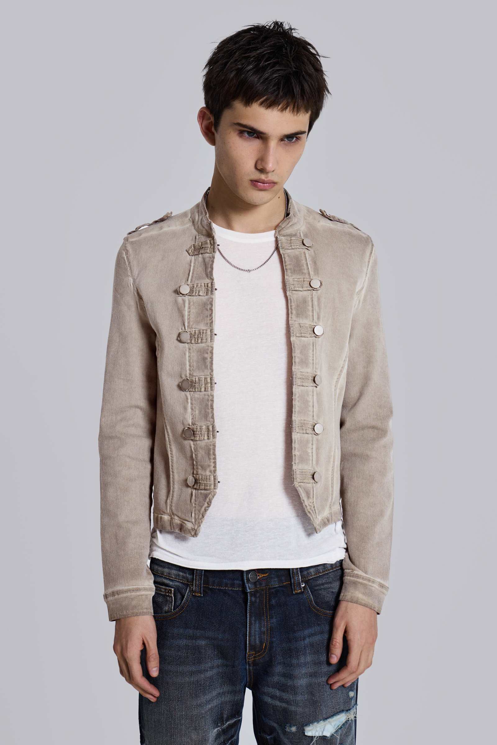 Rebel Military Jacket in Clay