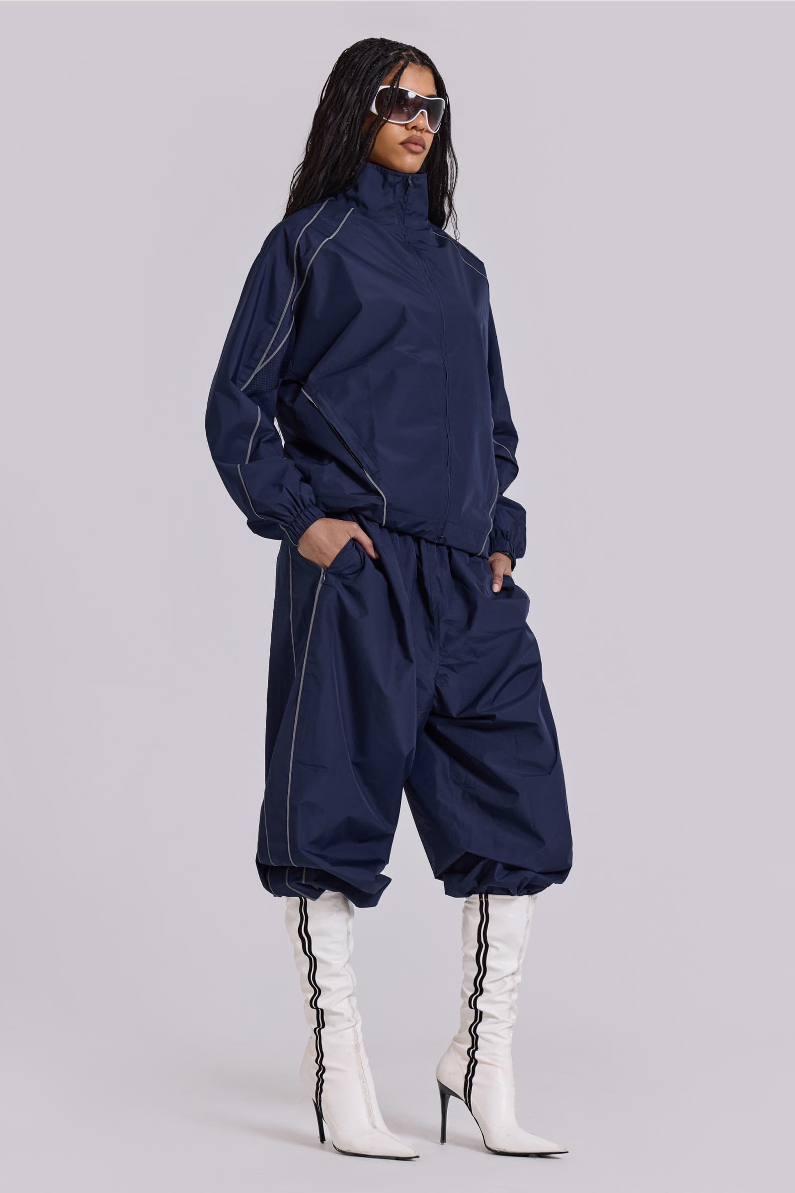 Navy Vapor Tracksuit Bottoms