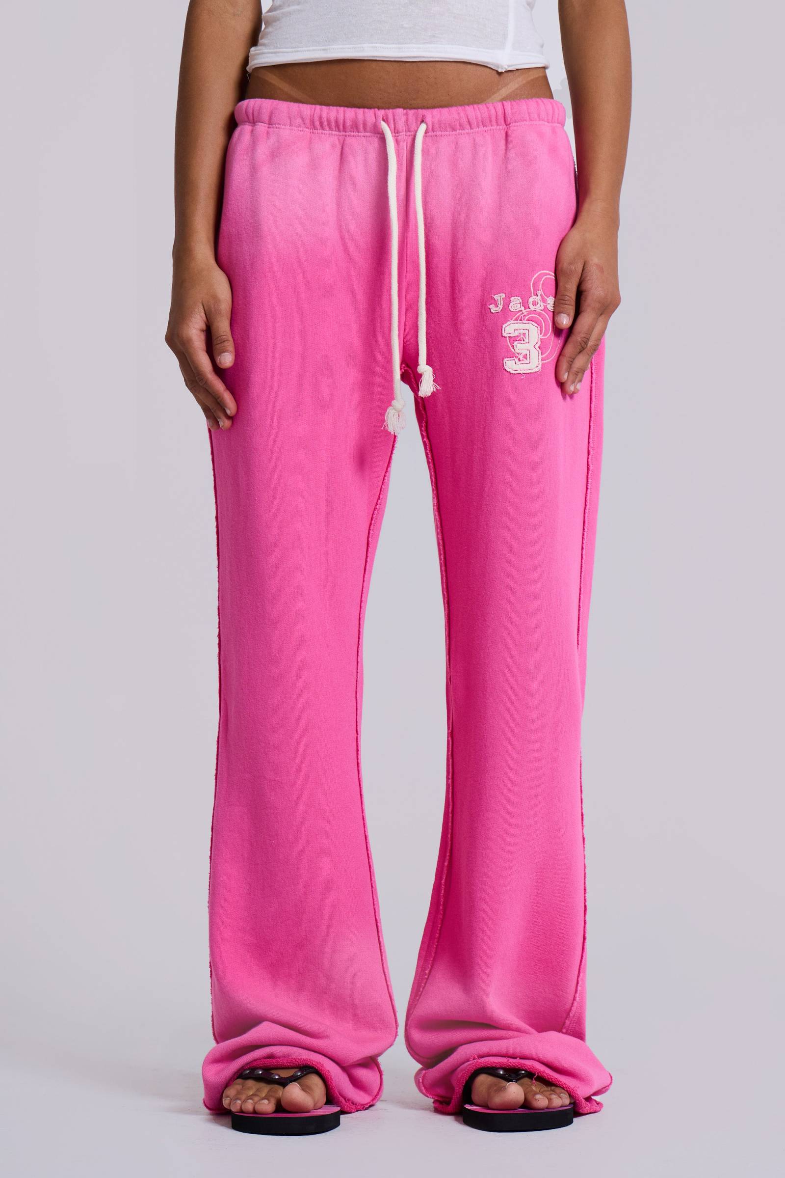 Cleo Slouchy Bootcut Jogger in Pink