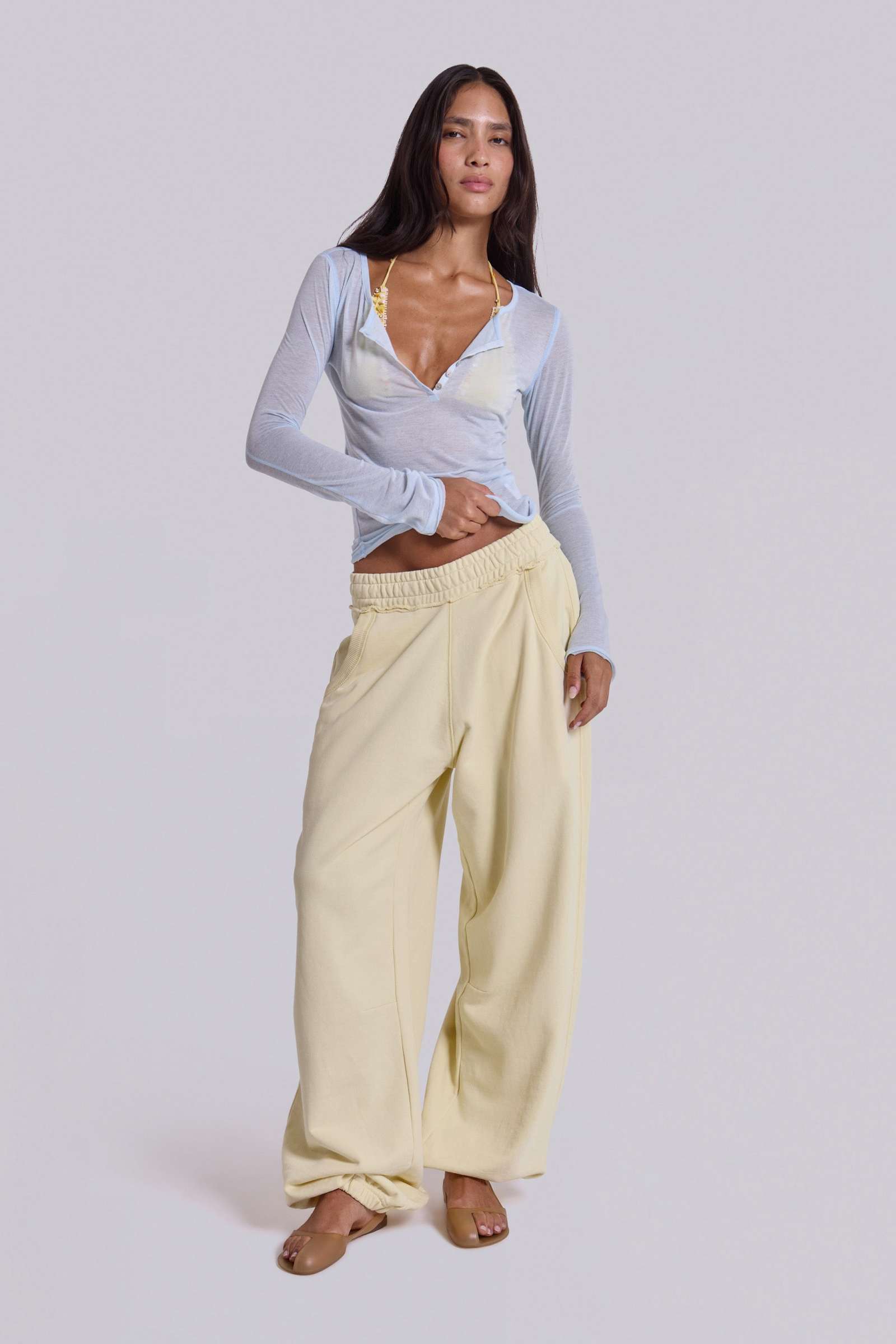Custard Baggy Monster Joggers