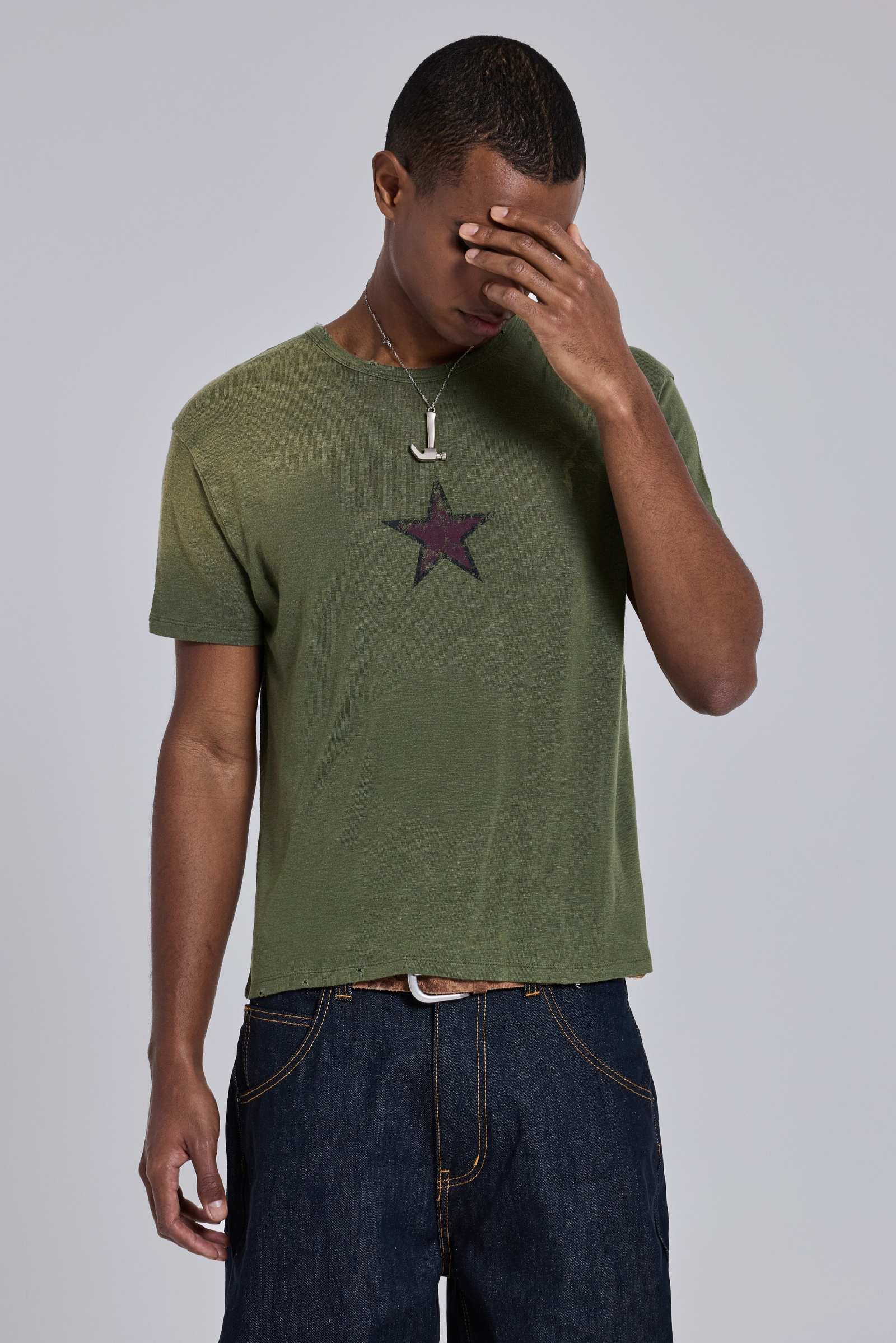 Green Star Sun Faded T-Shirt