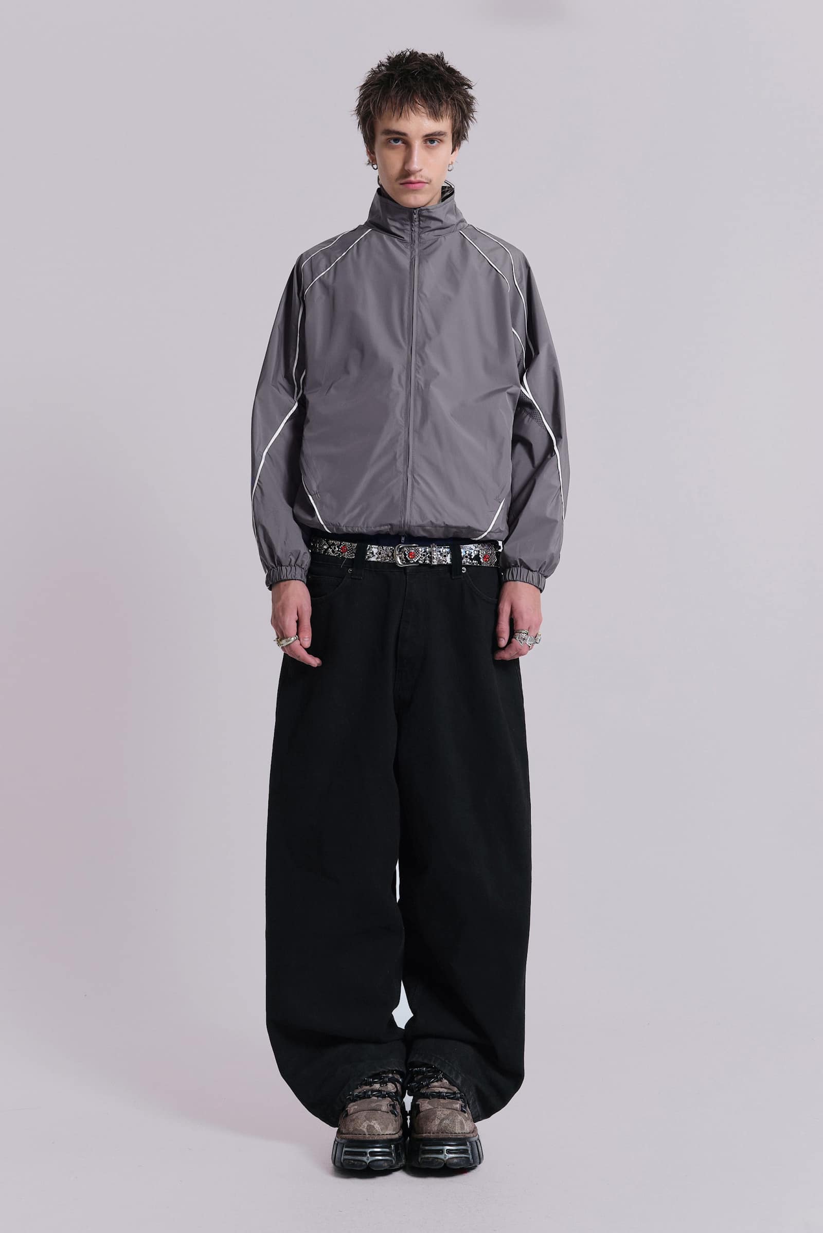 Grey Vapor Tracksuit Top