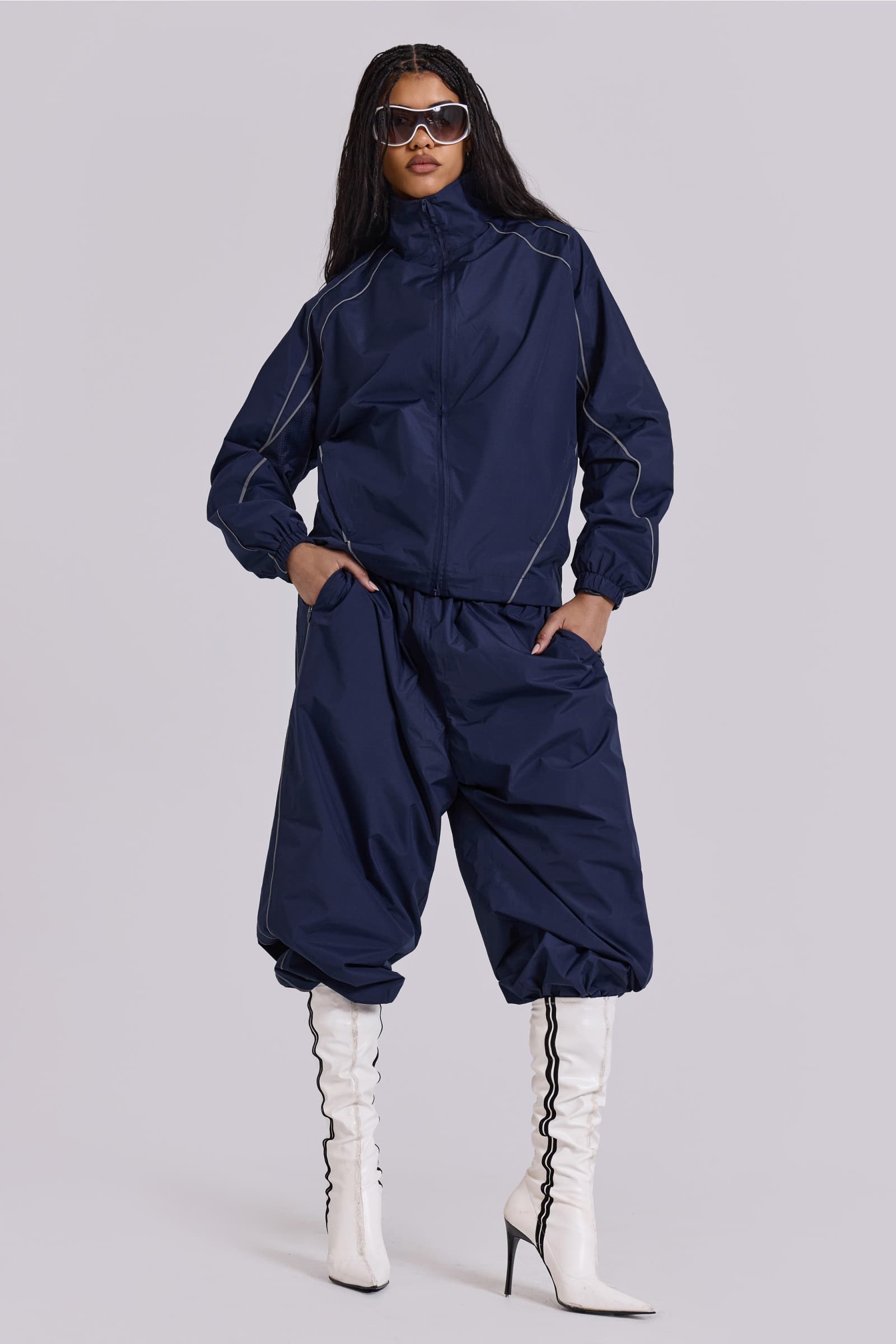 Navy Vapor Tracksuit Top