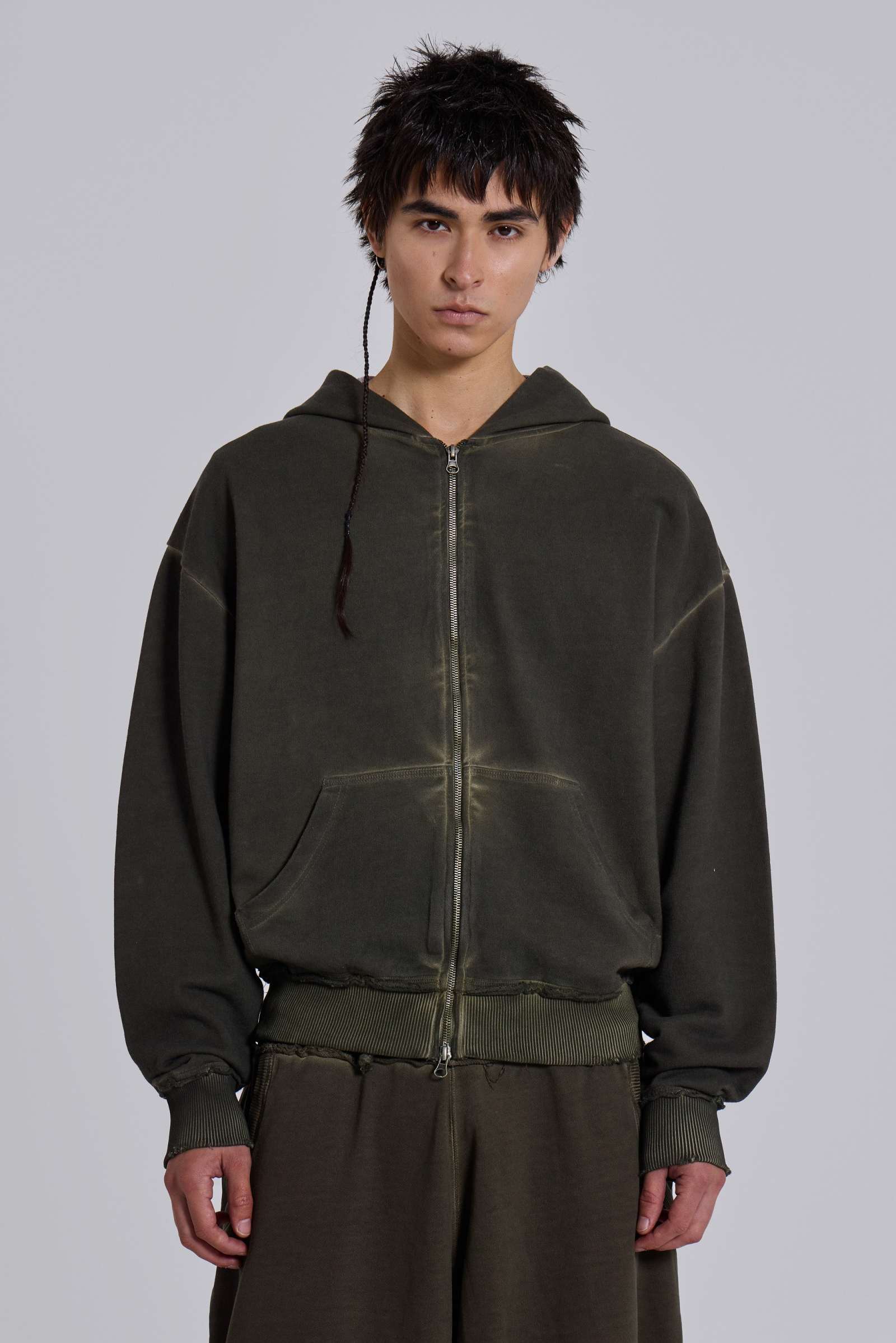 Khaki Oversized Monster Hoodie