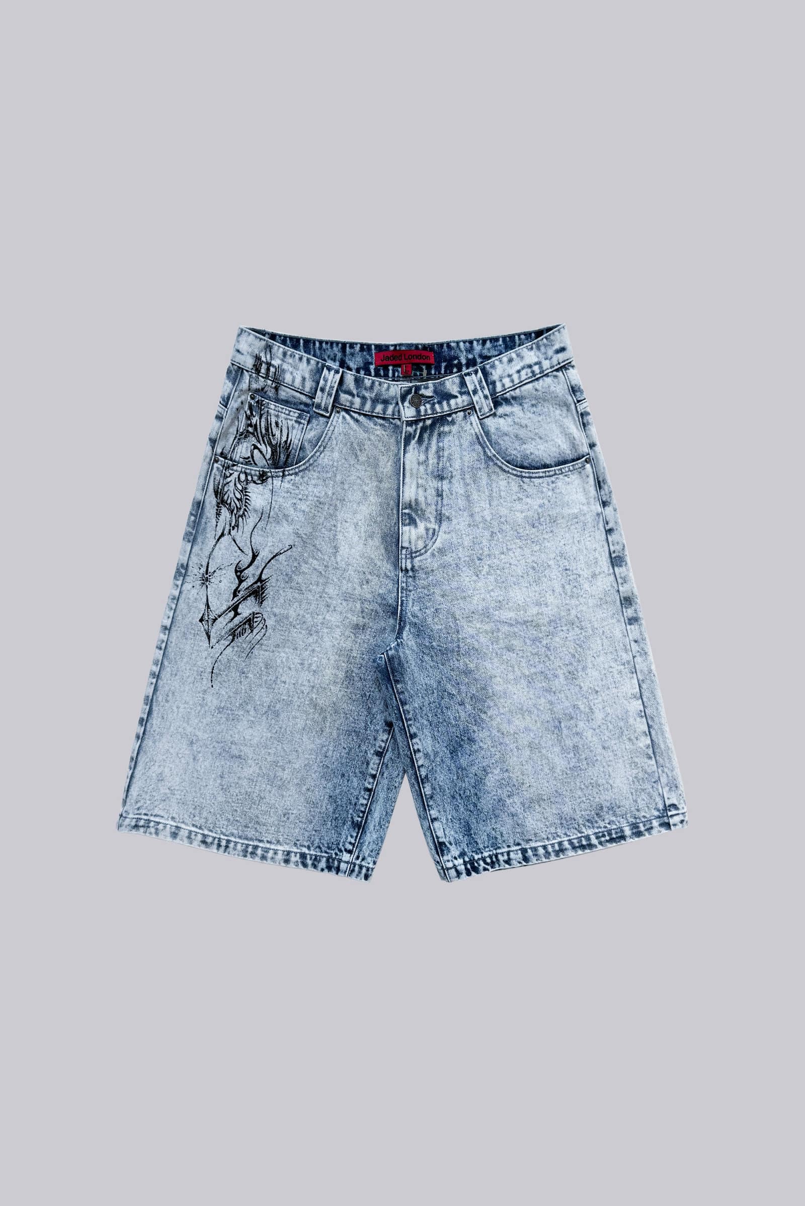 Blue Decal Jorts