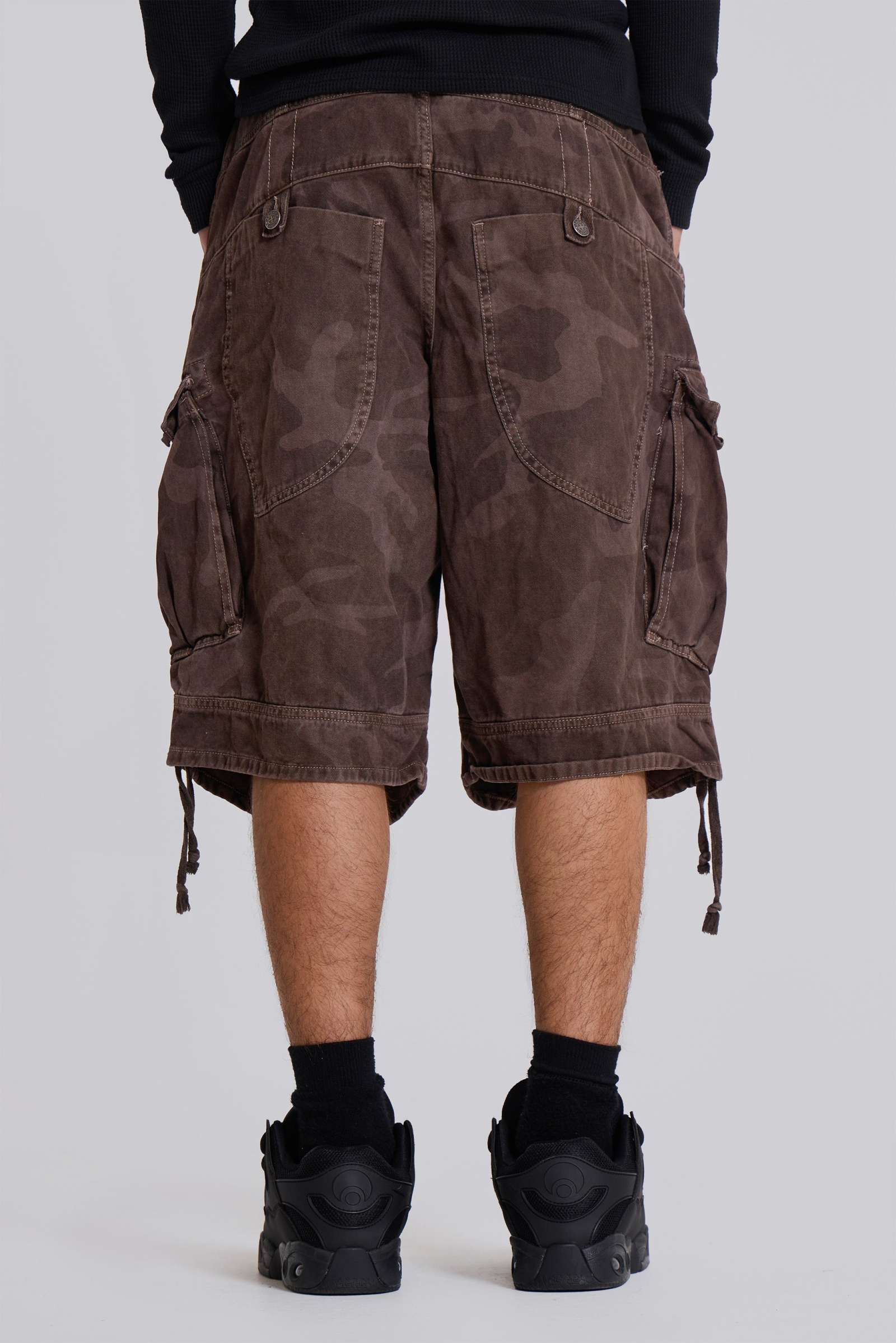 Cadet Brown Camo Baggy Shorts