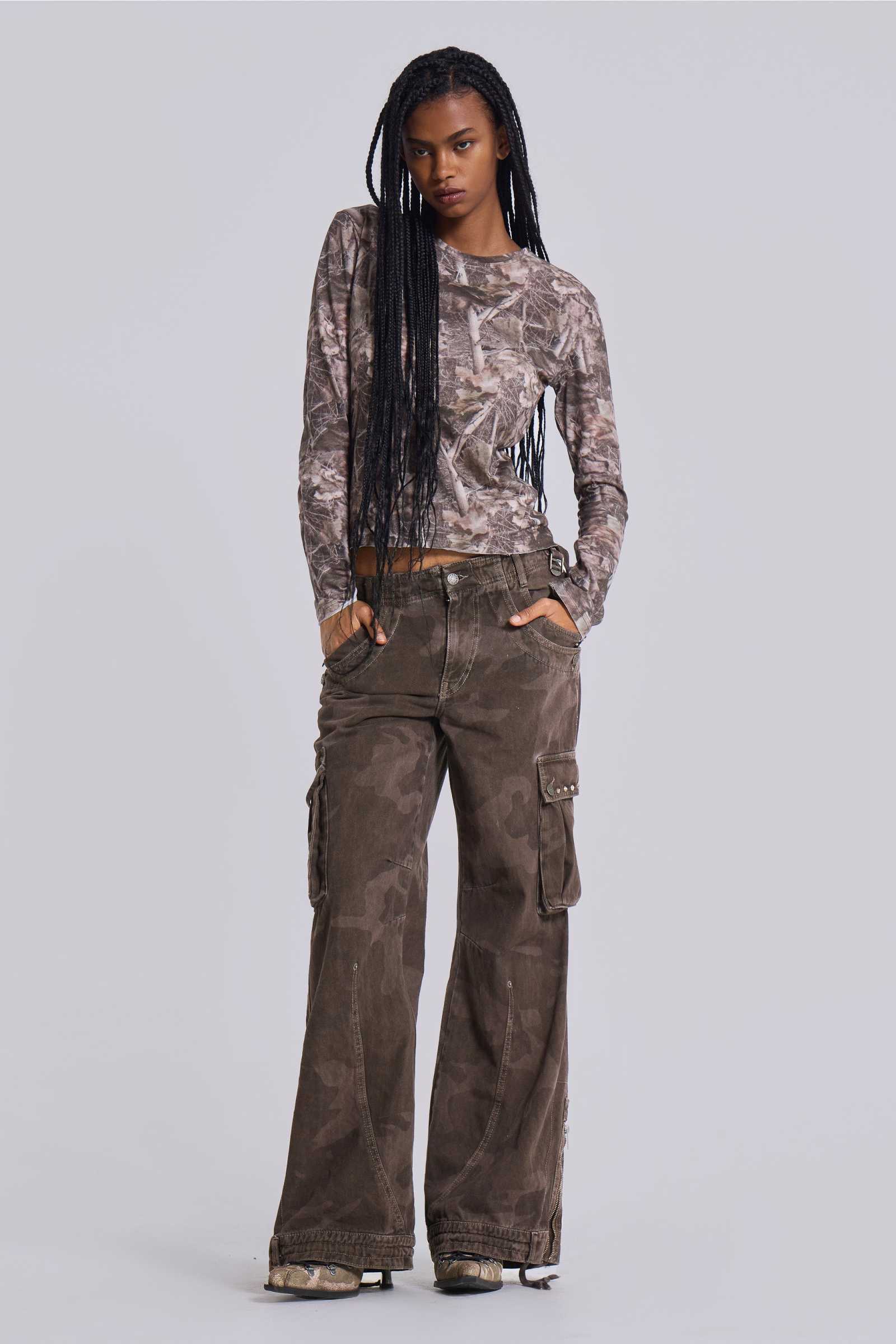 Brown Trooper Camo Cargo Pant