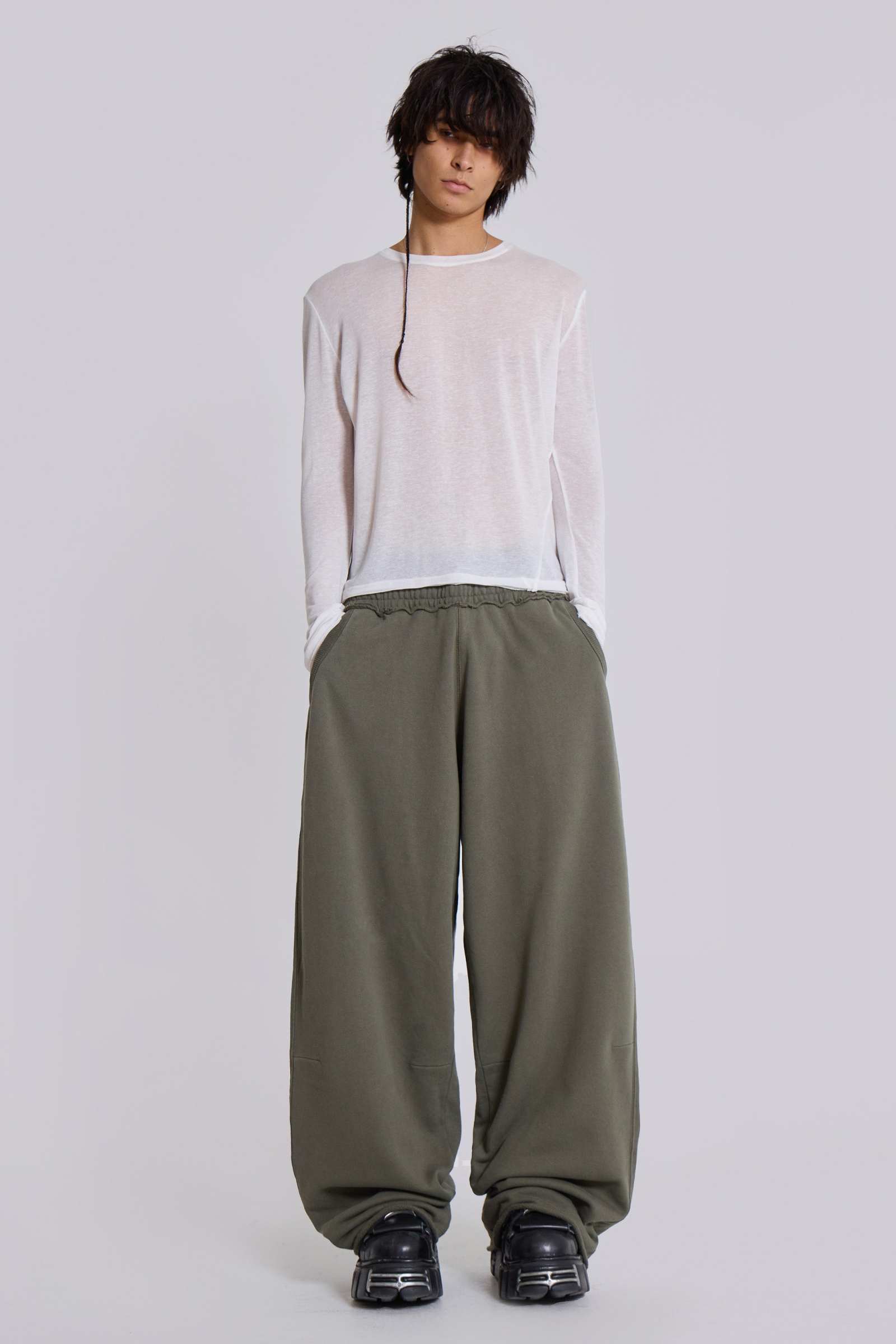 Military Green Baggy Monster Joggers