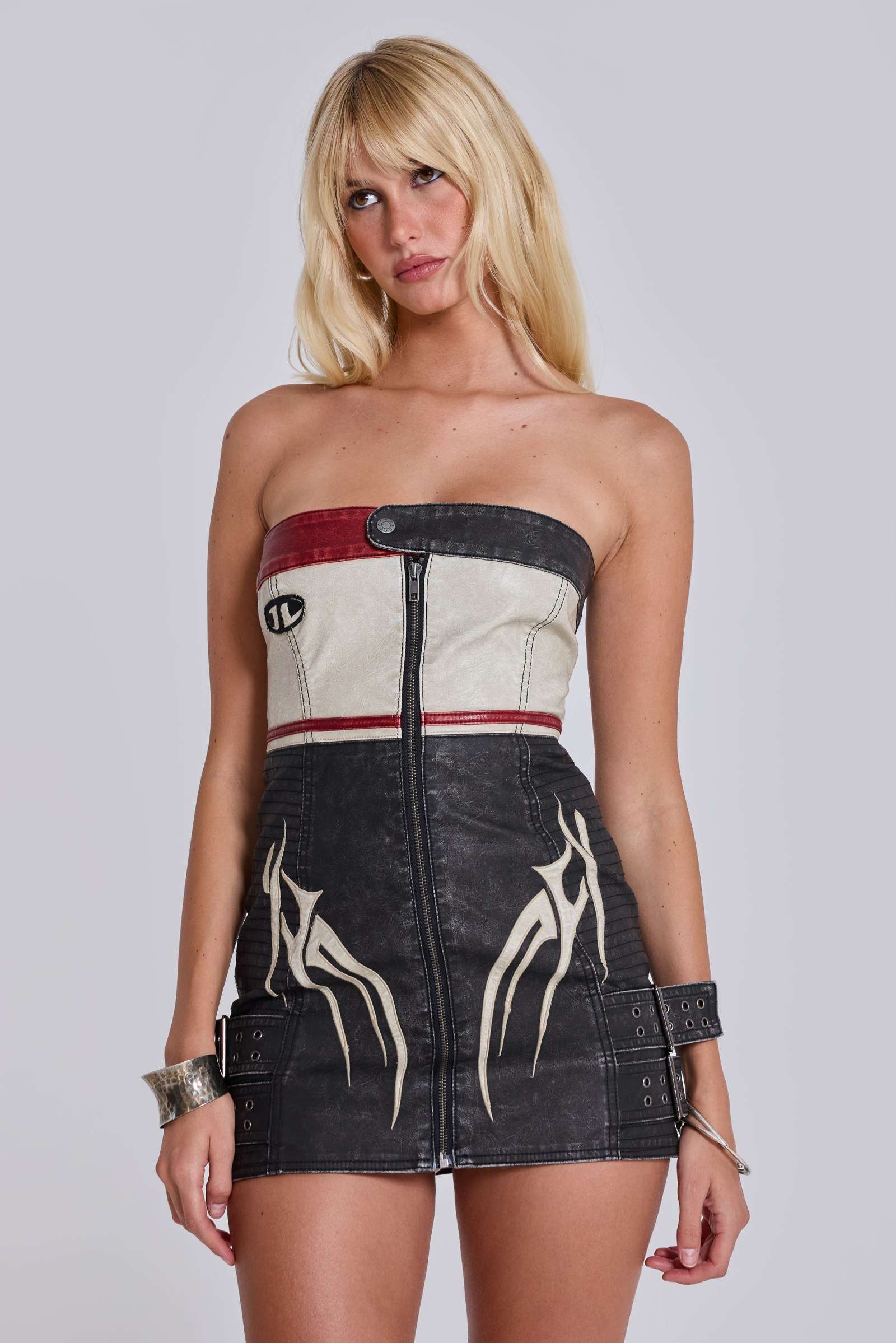 Xiva Motocross Faux Leather Dress | Jaded London | Clothing Xiva Motocross Faux Leather Dress | Jaded London | Clothing