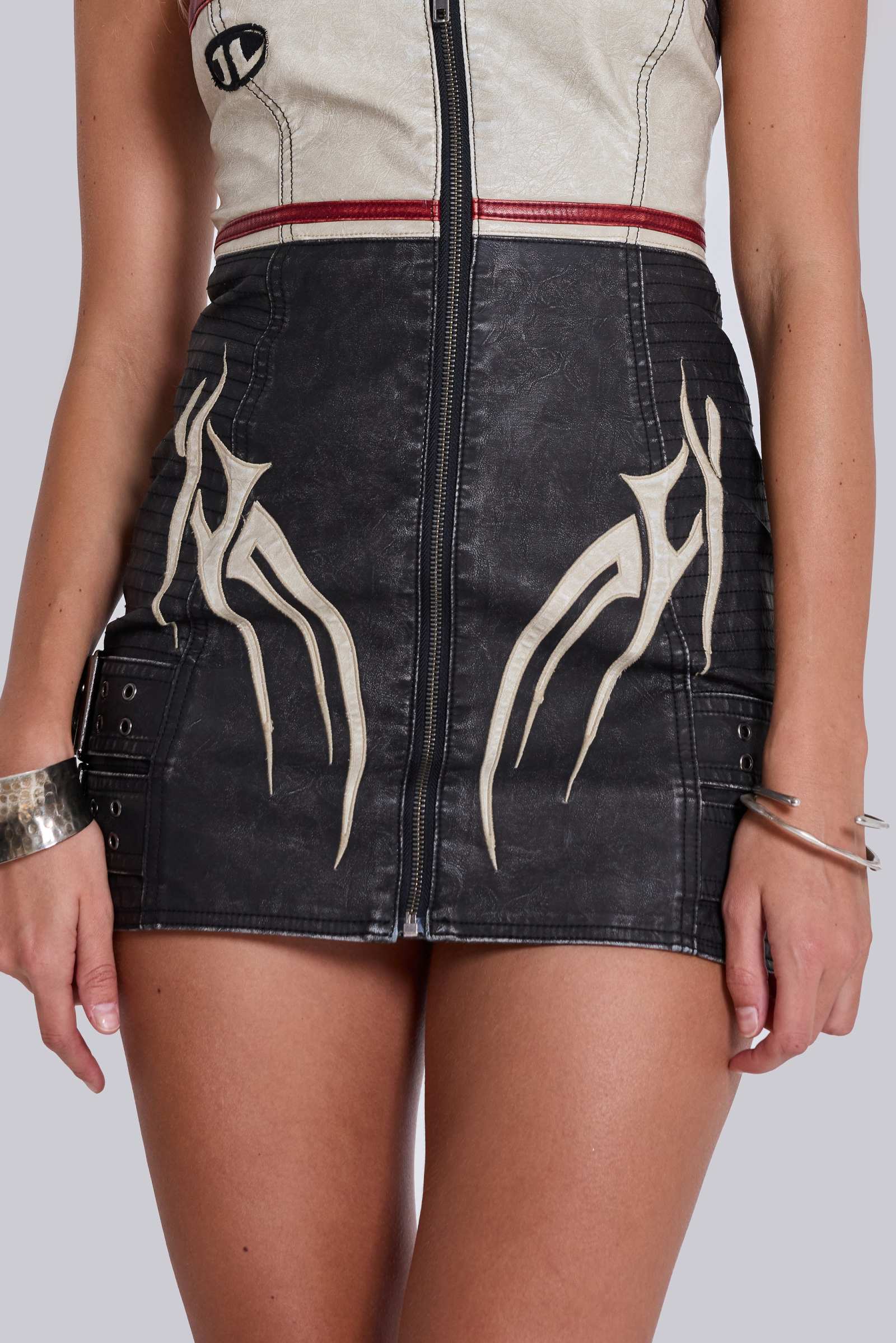 Xiva Motocross Faux Leather Dress | Jaded London | Clothing Xiva Motocross Faux Leather Dress | Jaded London | Clothing