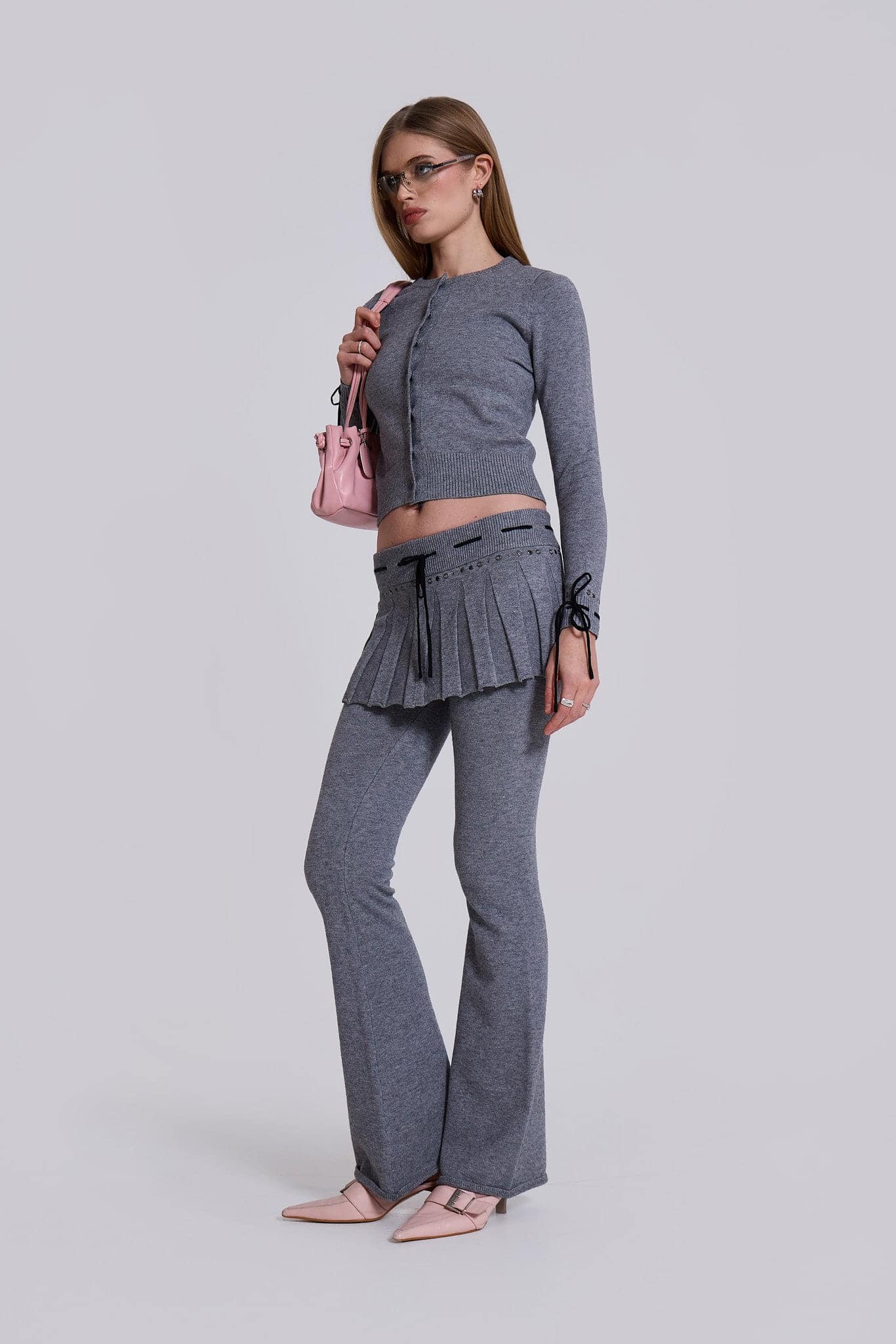 Shop WFH Studded Skirt Trousers | Jaded London | Clothing