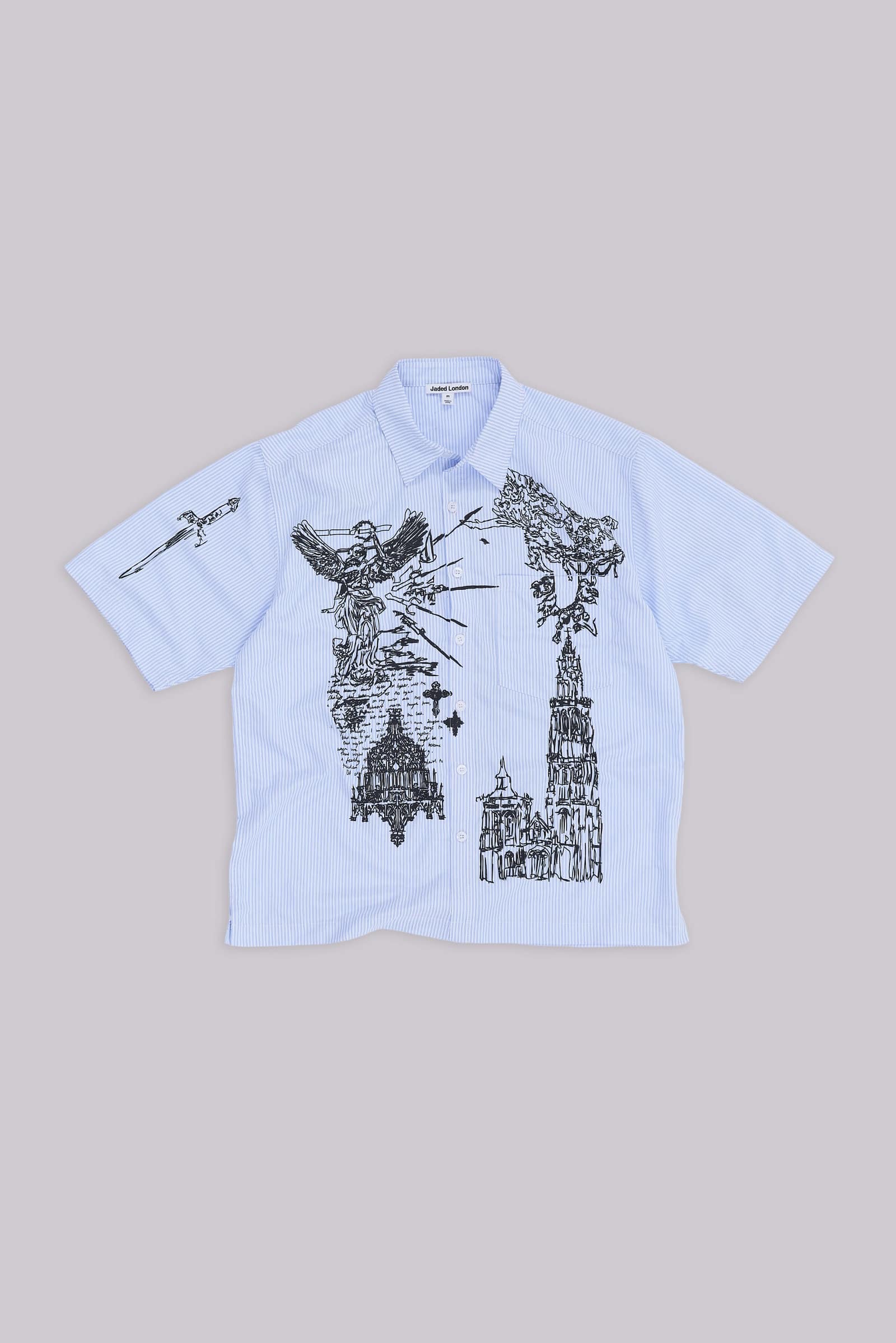 Sketch Pinstripe Shirt | Jaded London | Clothing