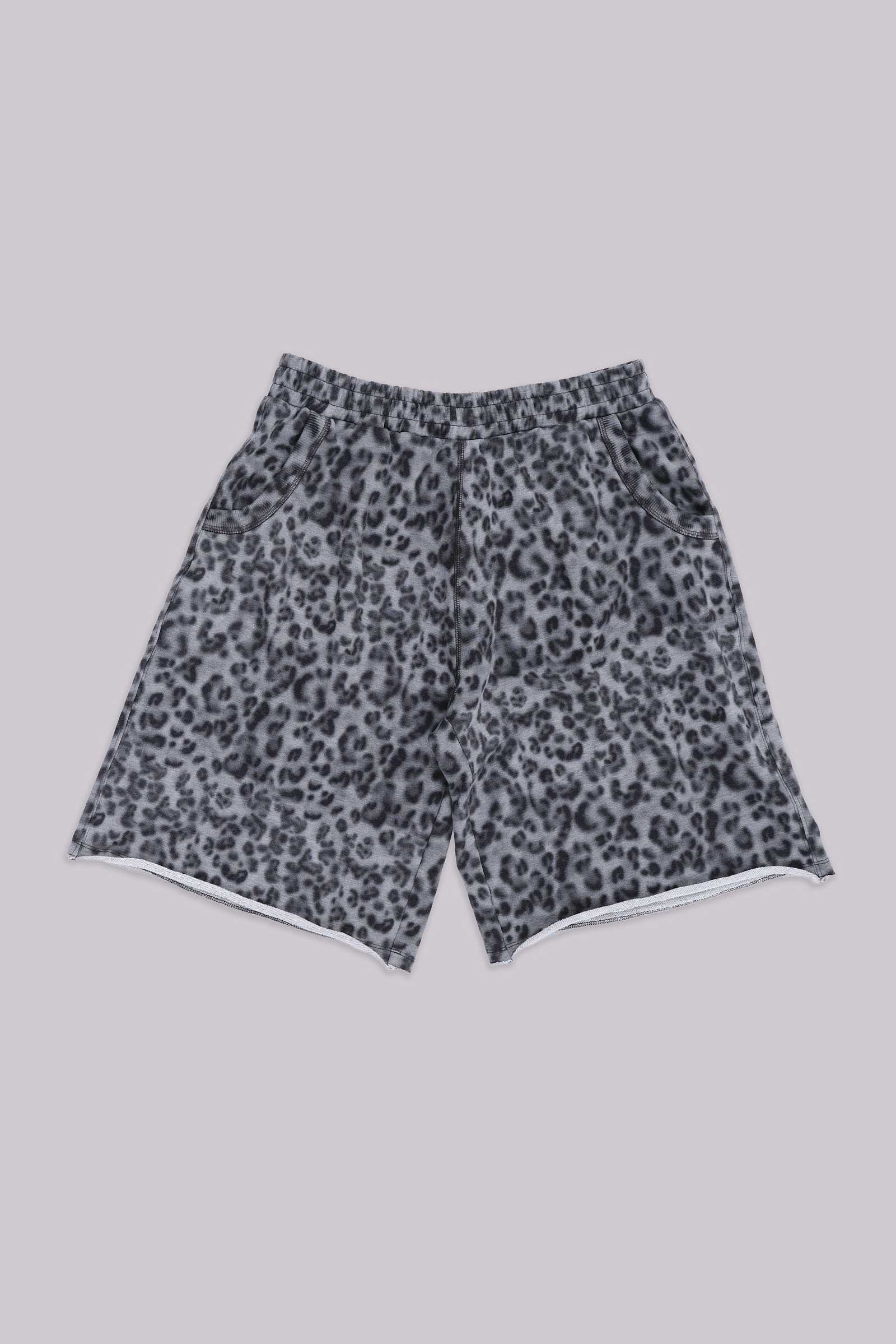 Airbrush Grey Leopard Monster Shorts