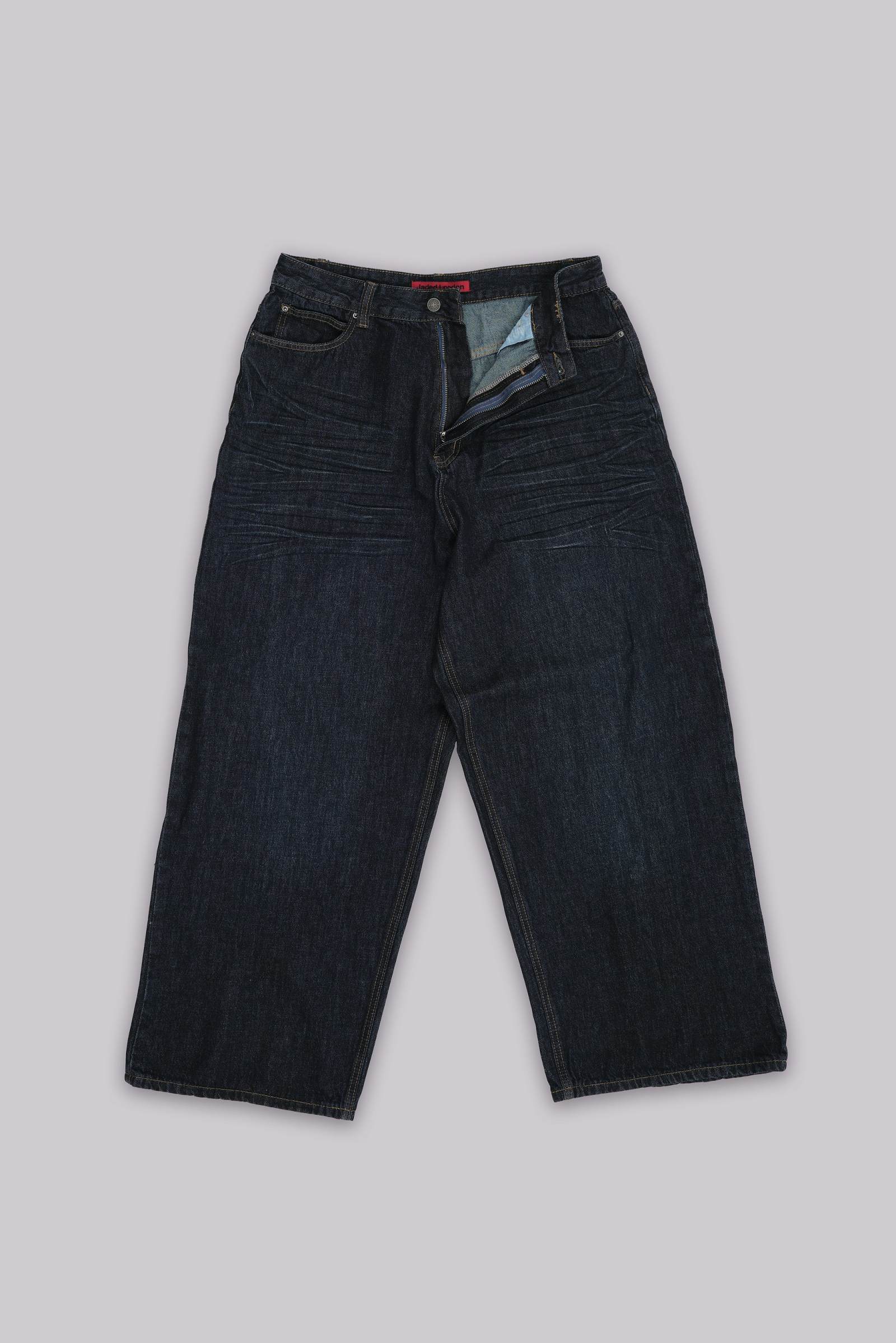 【JADED LONDON】Creased Indigo XL Colossus Jeans ※送関込 Eagle XL Colossus Jeans | Jaded London | Clothing