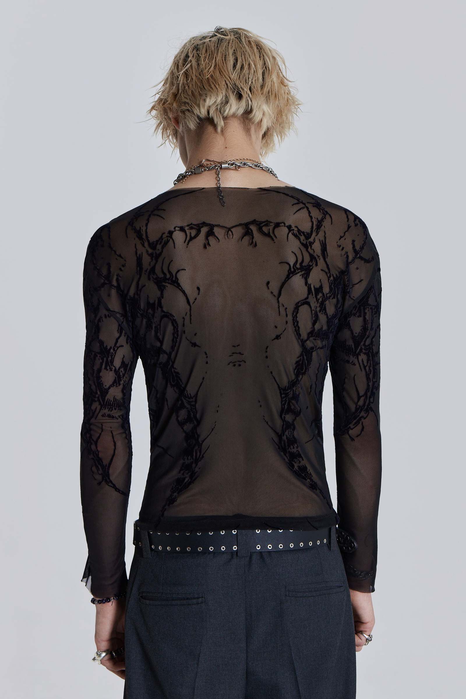 Black Wings Mesh Top