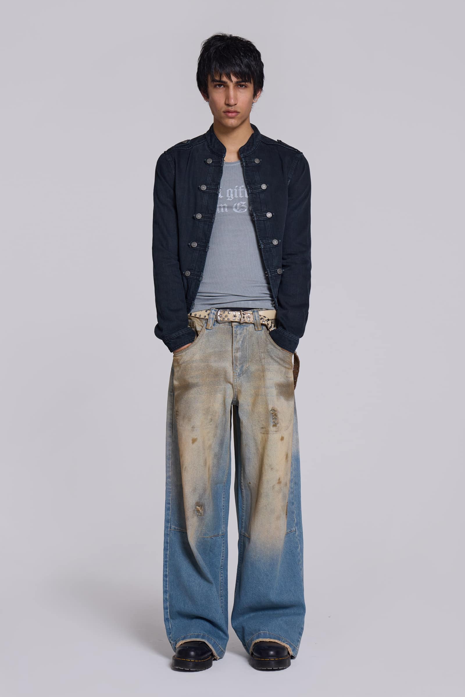 【特価】 Shop Clothing | London Jaded | Jacket Rebel Black Washed ジャケット・アウター